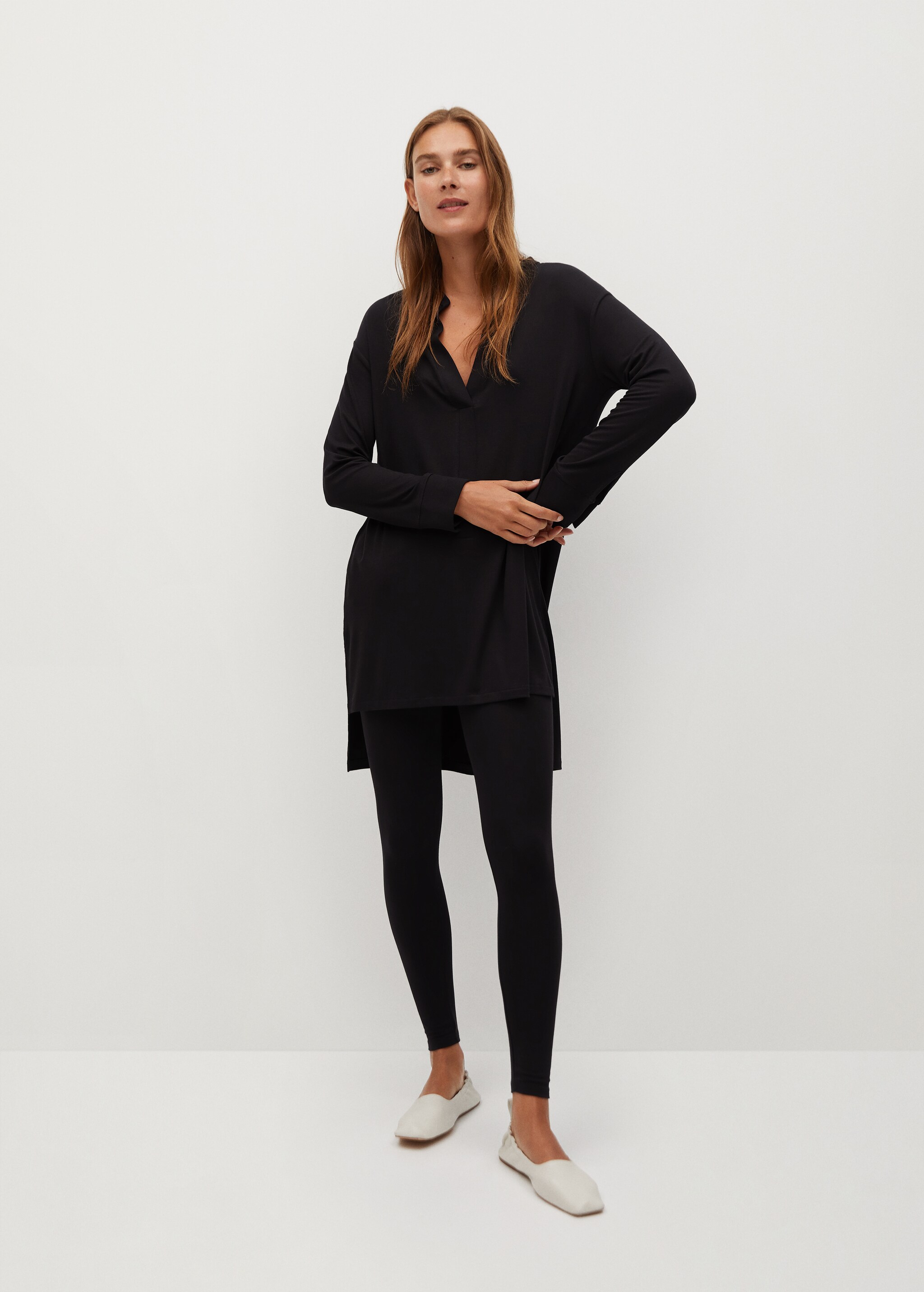 Tričko oversize s dlouhým rukávem - Celkový náhled