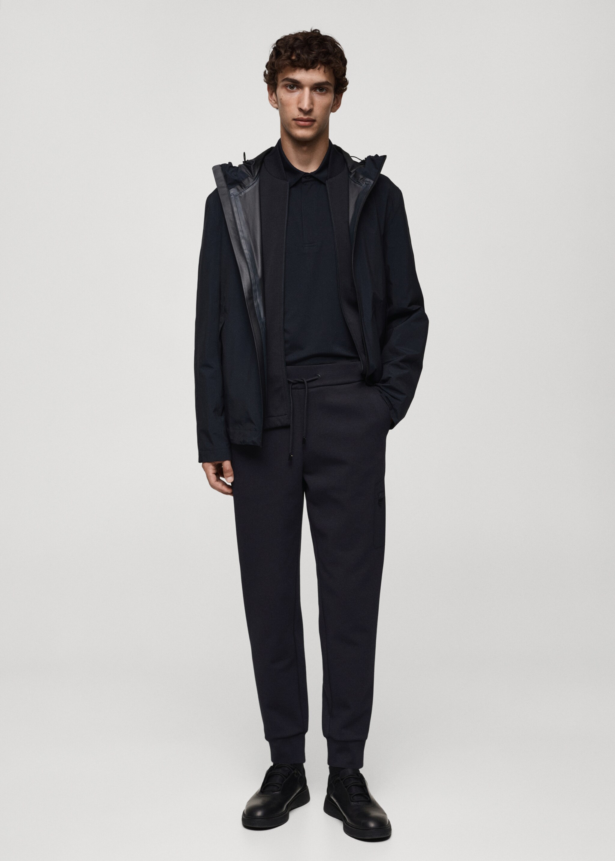 Jogger trousers with anti-odour technology structure - General plane, Dark Navy. Ref: 77095966-00.