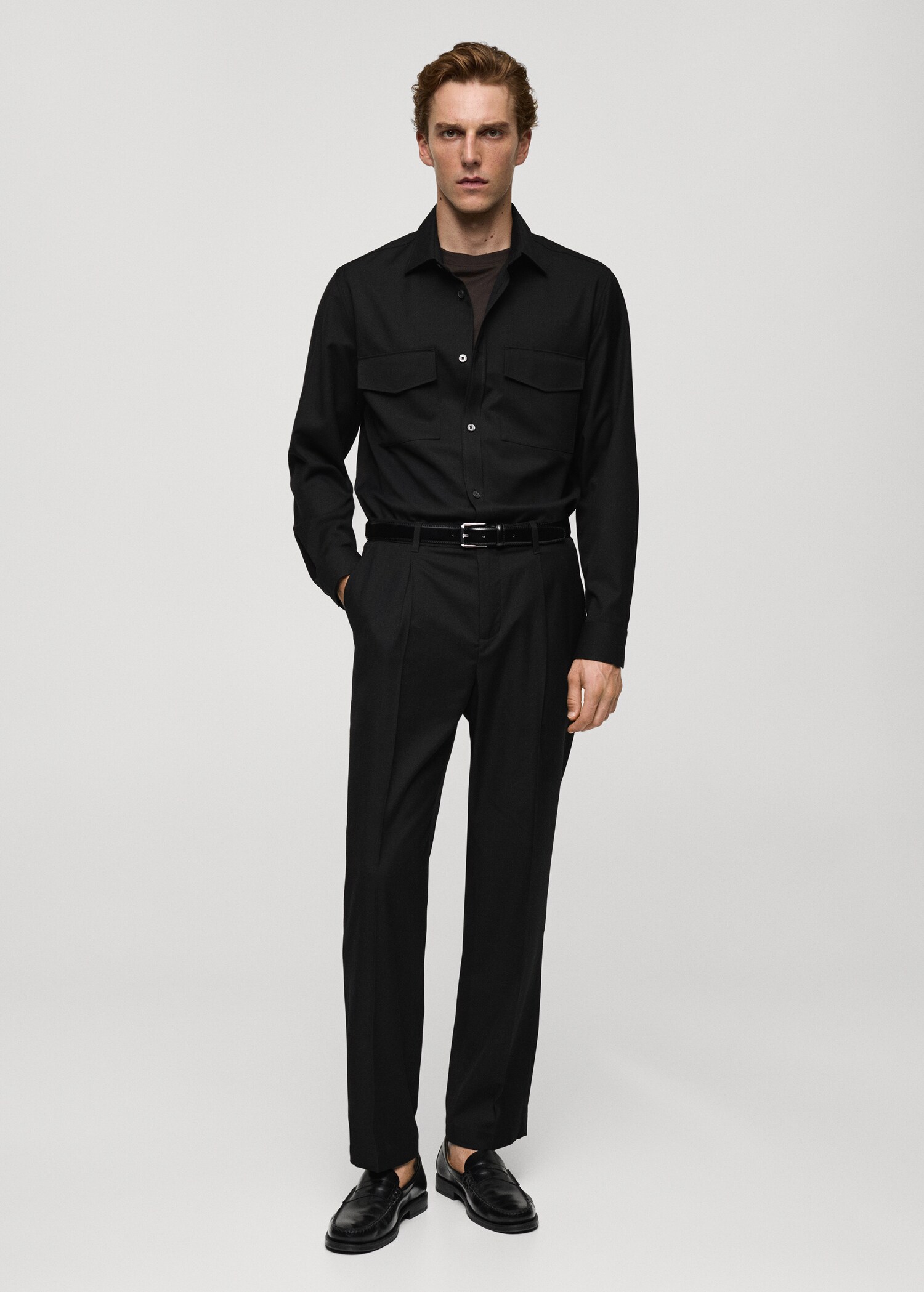 Sobrecamisa regular fit bolsillos - Plano general