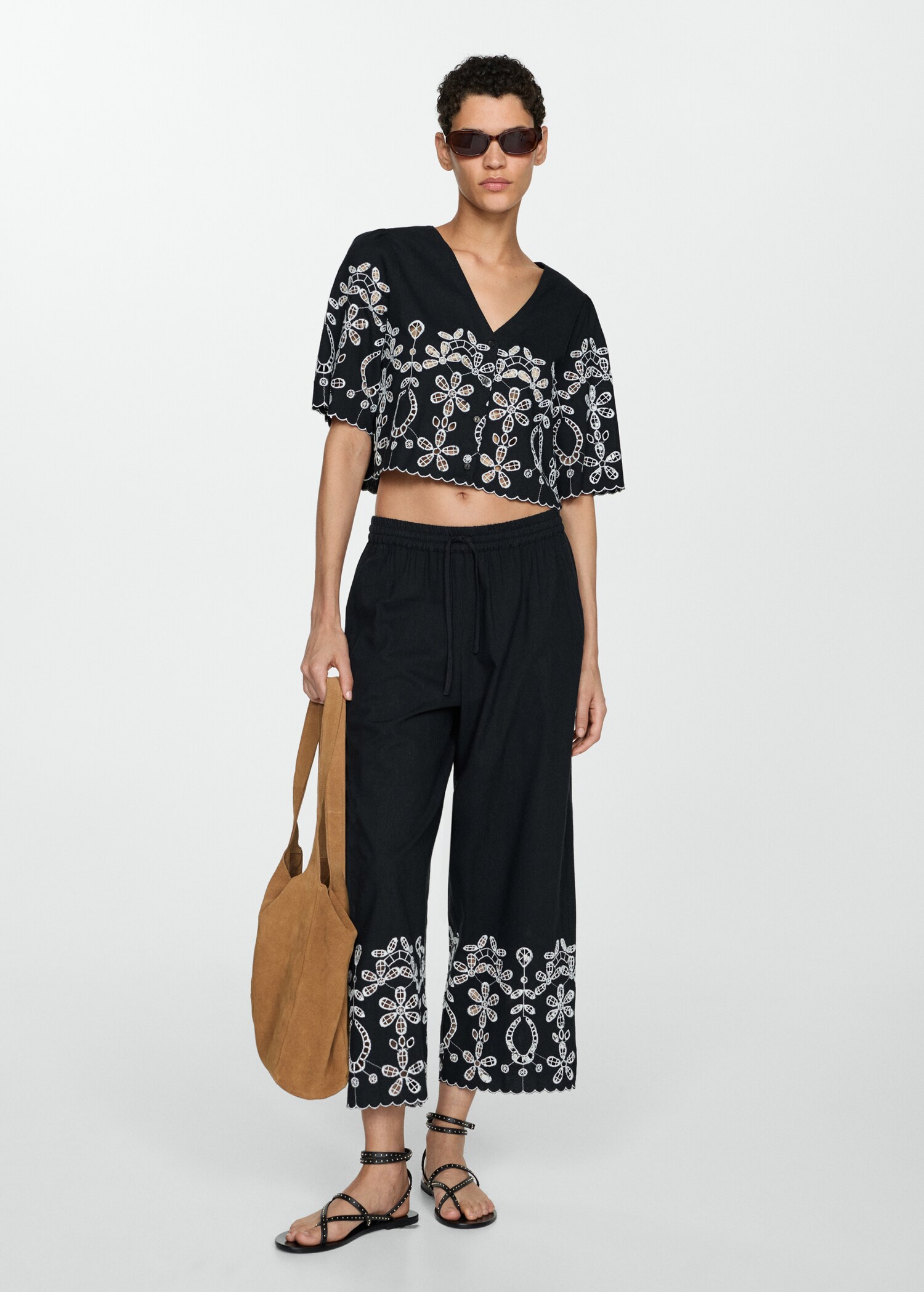 Blouse crop broderies - Plan général