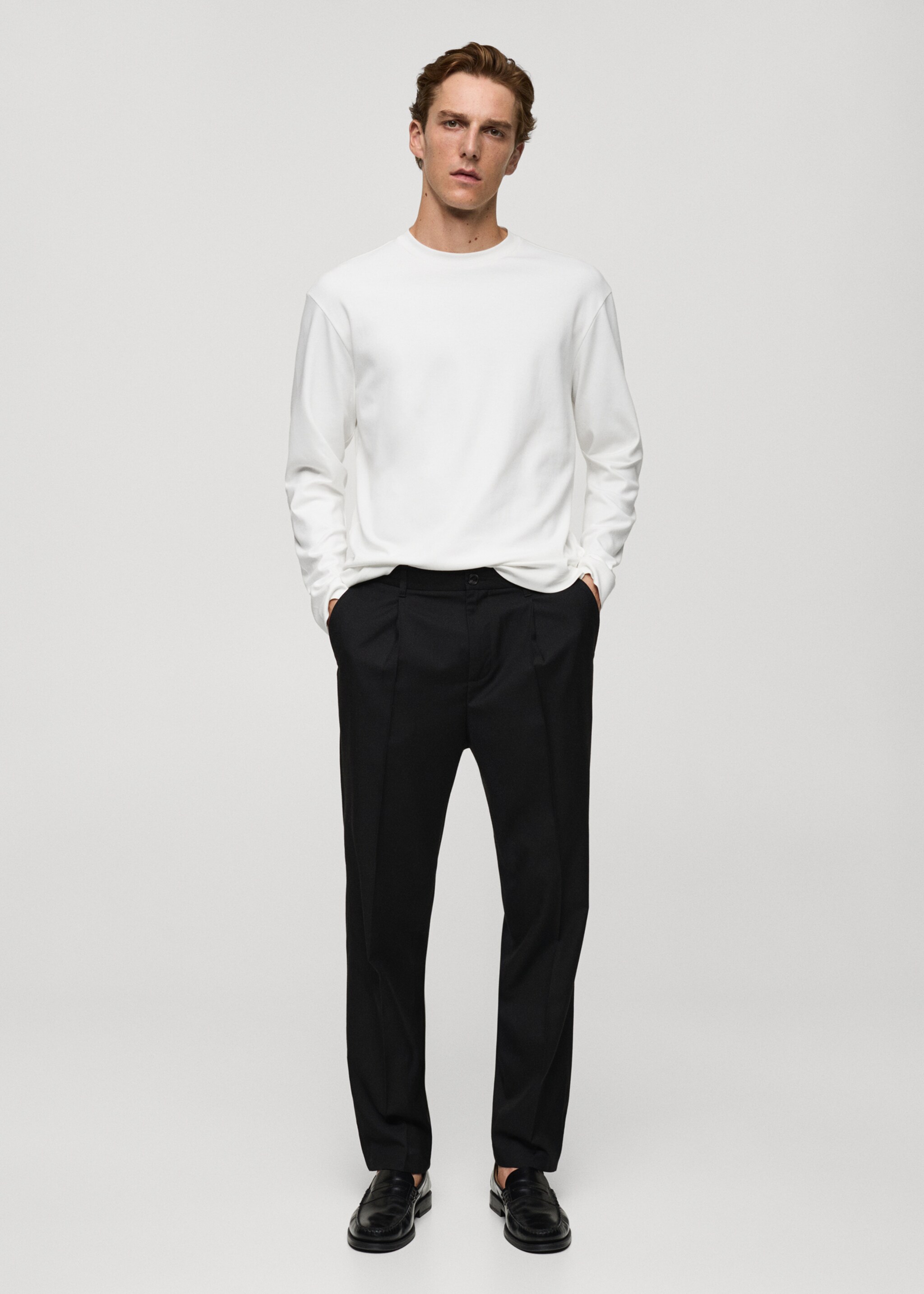 100% cotton long-sleeved t-shirt - General plane, White. Ref: 77097111-00.