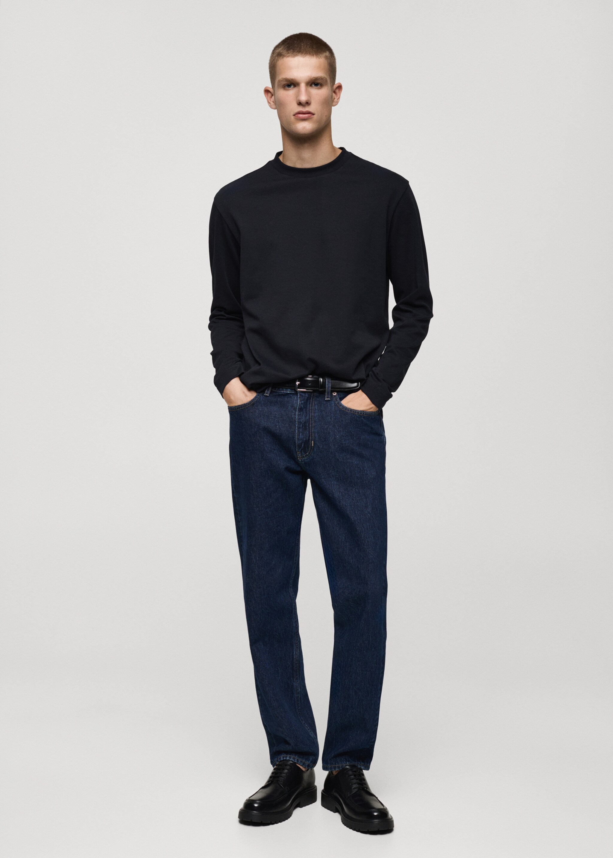 100% cotton long-sleeved t-shirt - General plane, Dark Navy. Ref: 77097111-00.