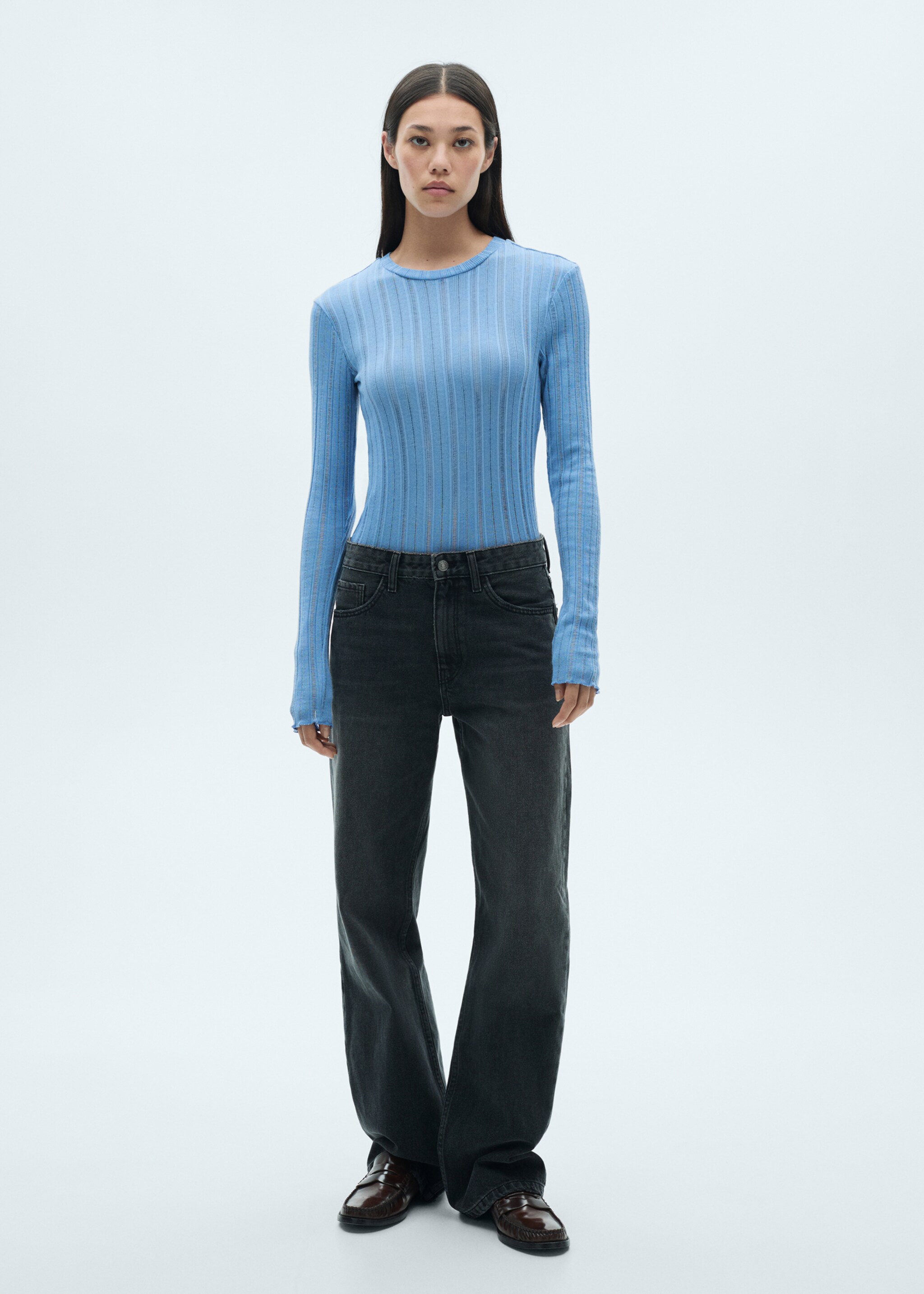Long sleeve T-shirt - General plane, Sky Blue. Ref: 77097715-00.