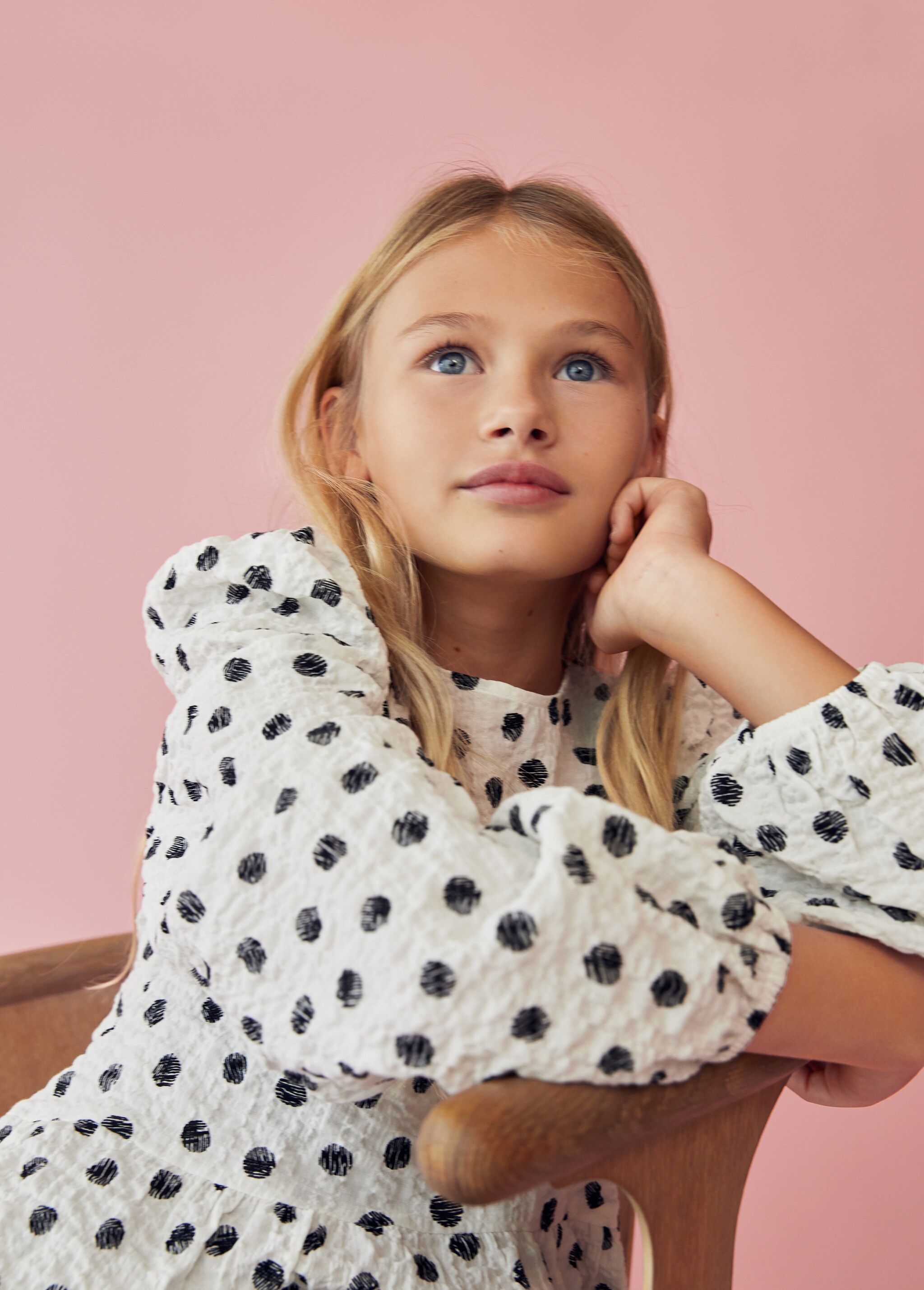 Blouse coton à pois - Plan général