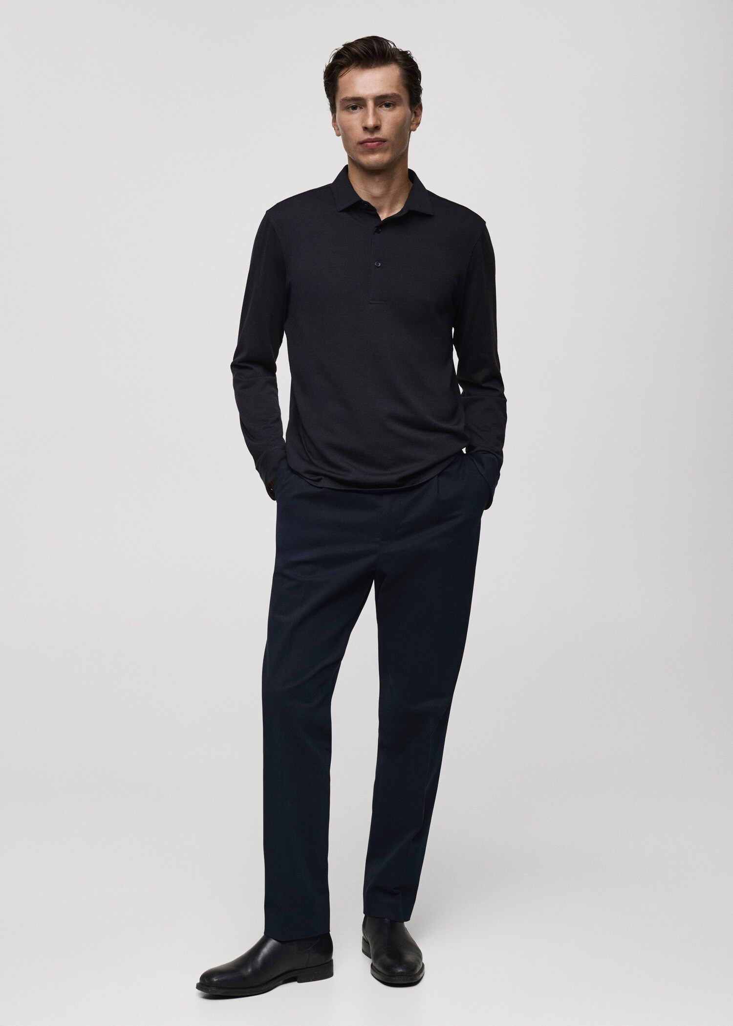 Πόλο μάλλινο regular fit - Γενικό πλάνο