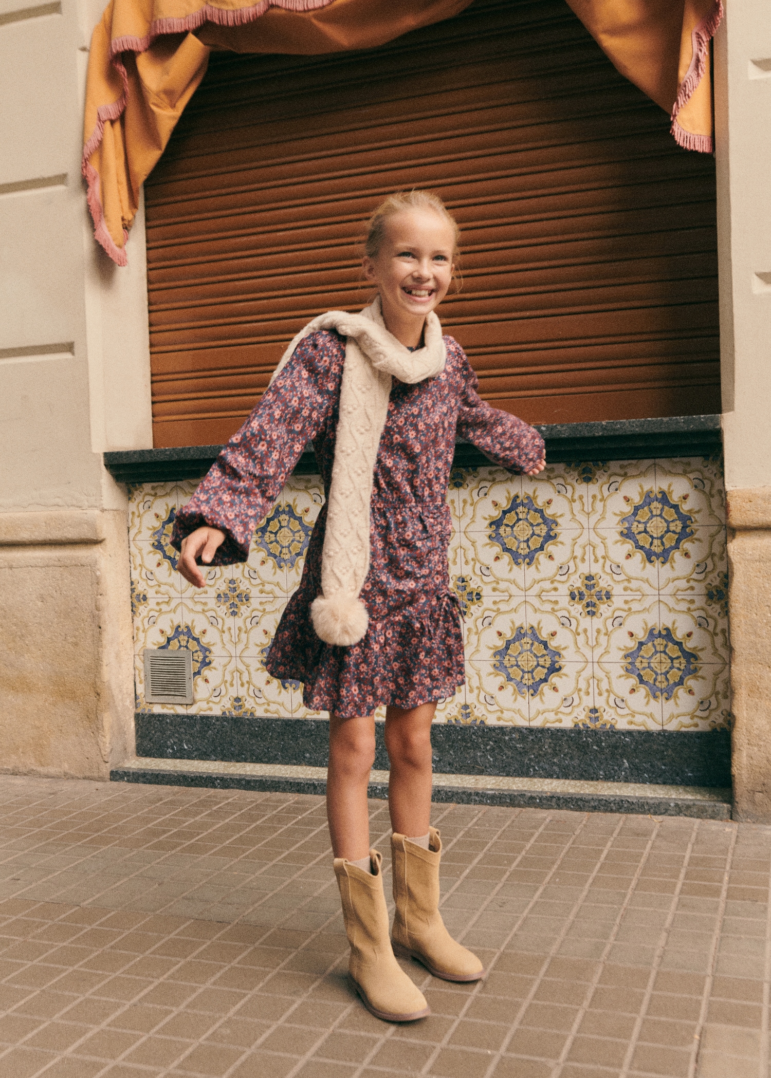 Ruched floral dress - Girls | MANGO OUTLET Czech Republic Ruched floral dress - Girls | MANGO OUTLET Czech Republic