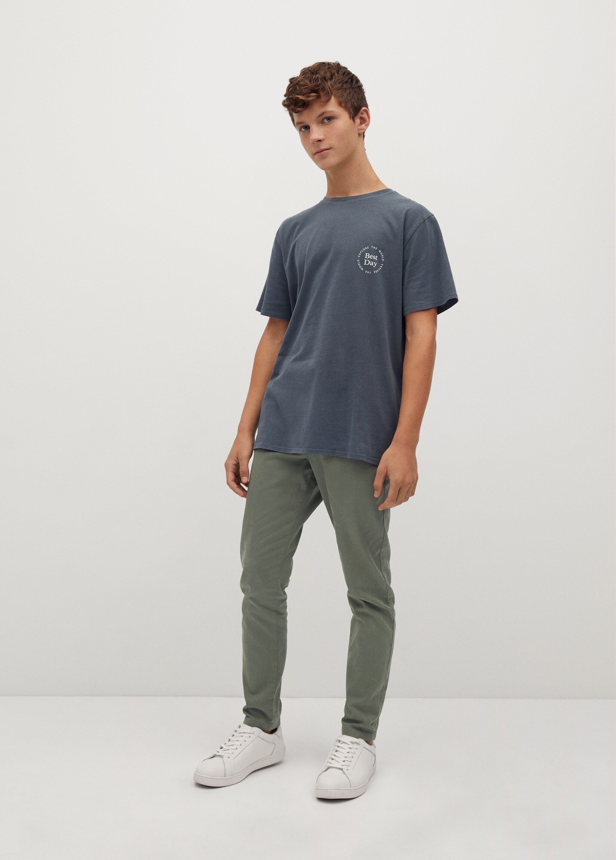 Straight flannel trousers - General plane