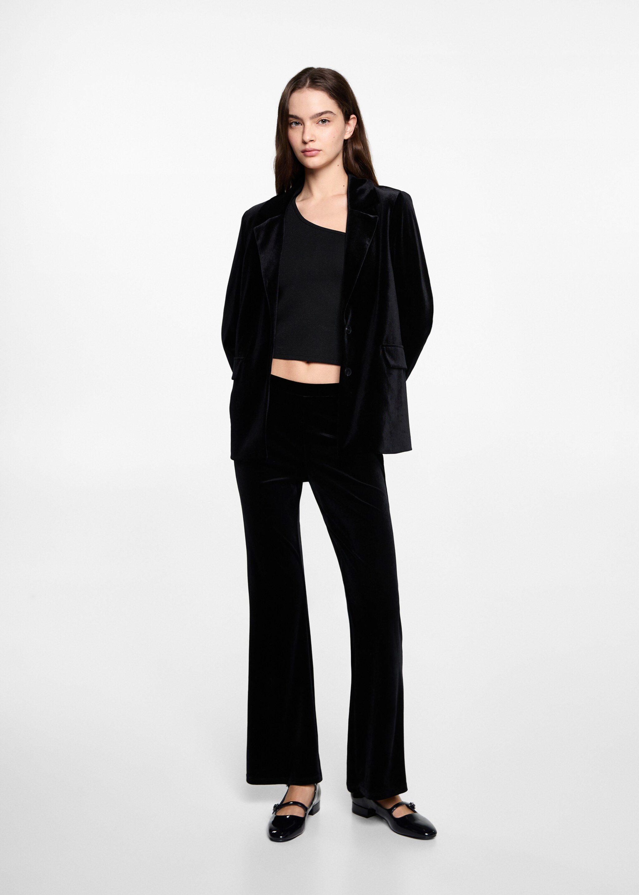 Sammetsblazer - Allmän bild, Svart. Ref: 77099064-00.