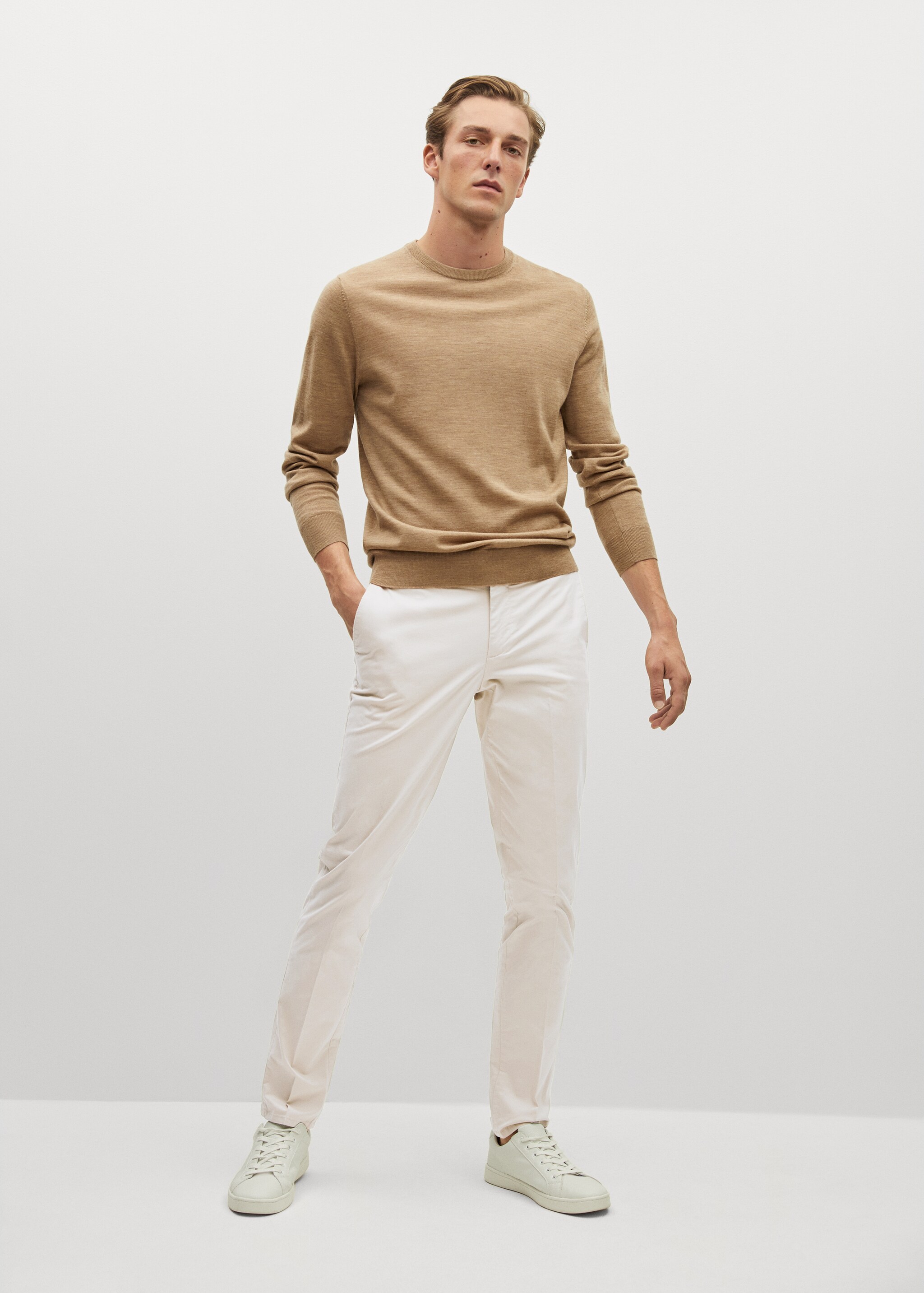 Chinosbyxor slim fit twill - Allmän bild