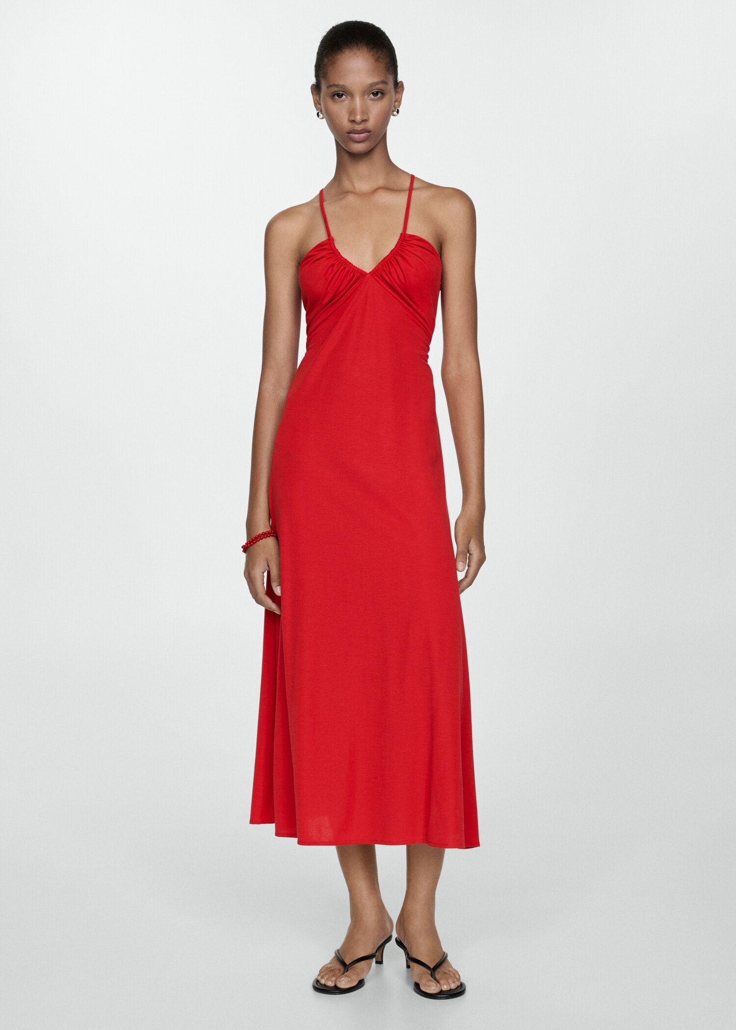 Robe midi froncée - Plan général