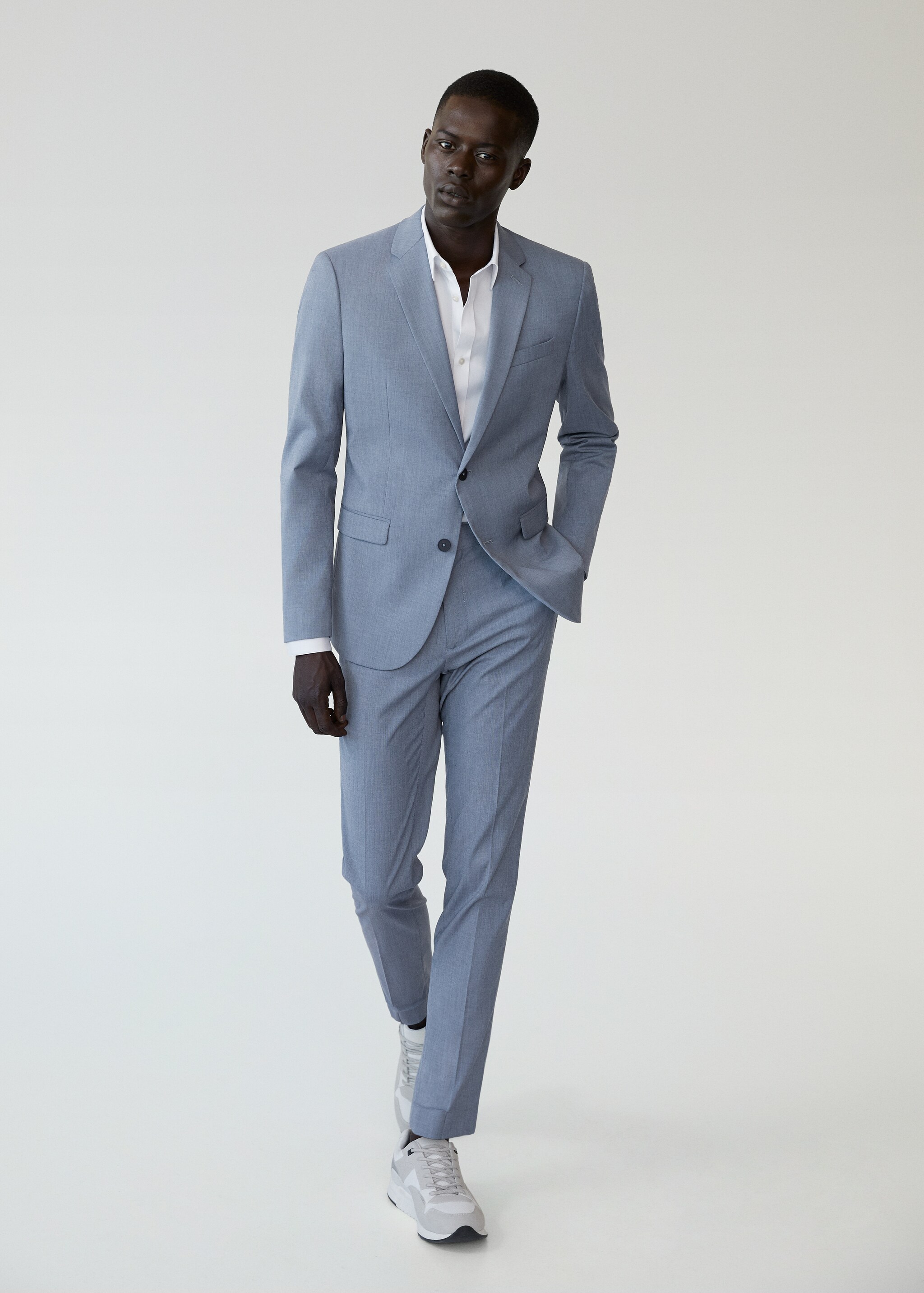 Americana traje super slim fit microestructura - Plano general
