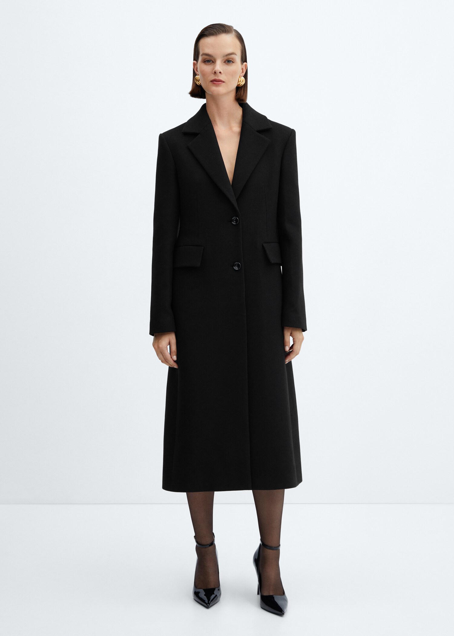 Structured wool coat - General plane