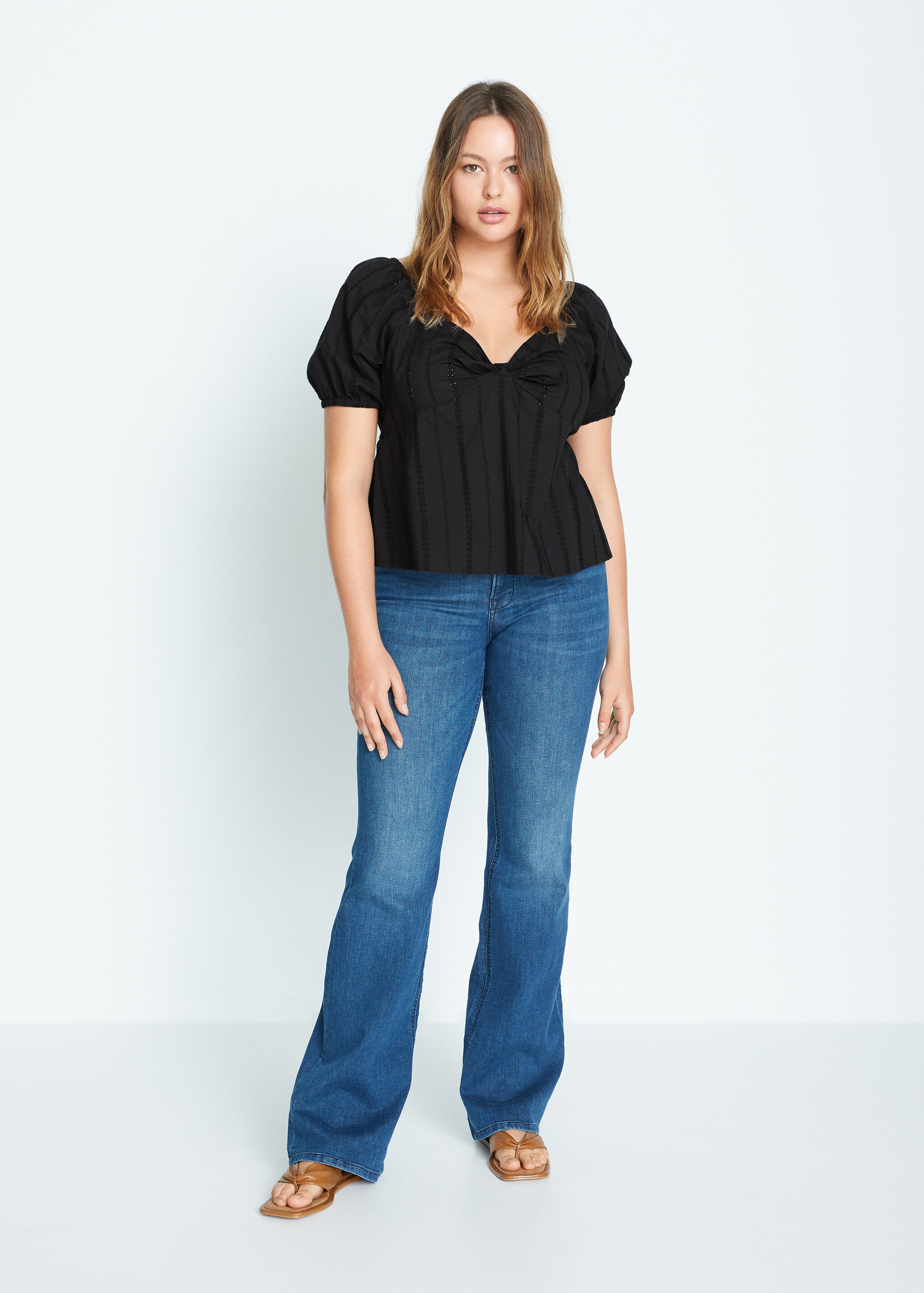 Blusa algodón lazo - Plano general