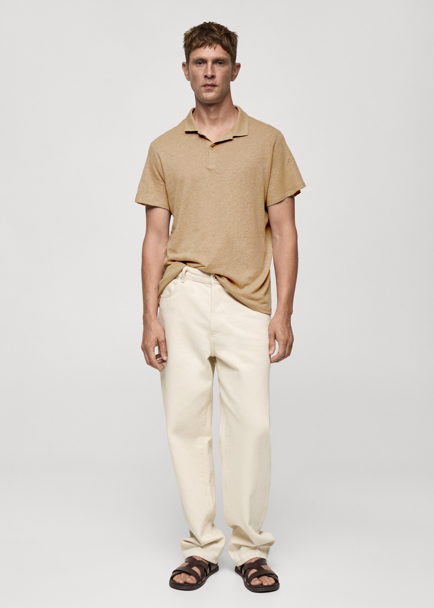 Polo slim fit 100 % lin - Plan général