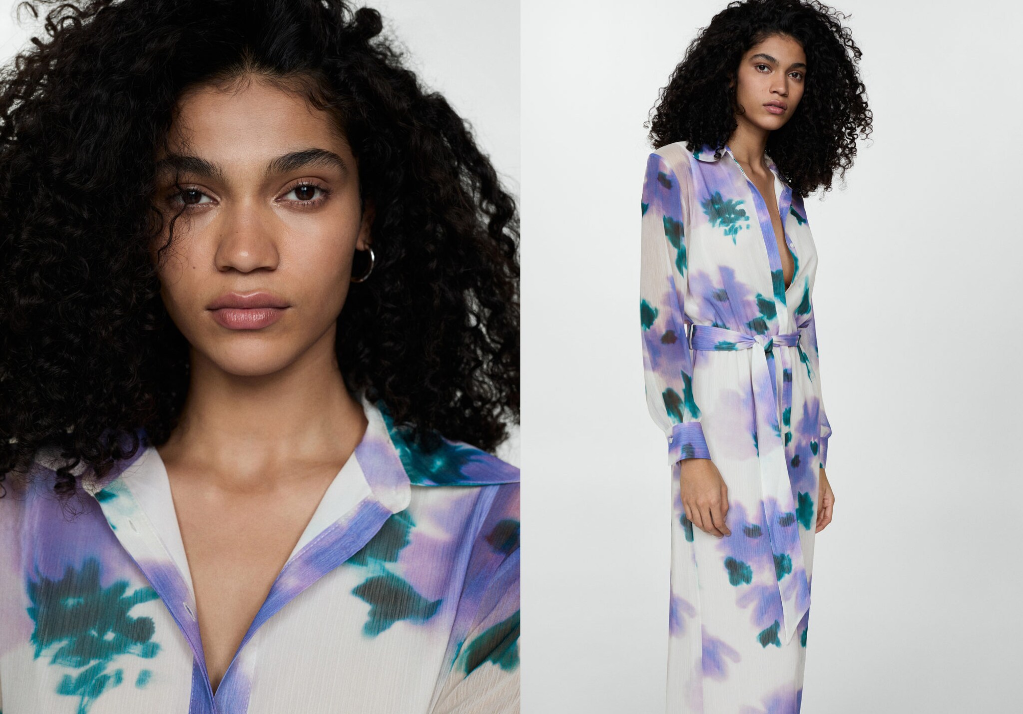 Printed jumpsuit with bow - Panoramic plane