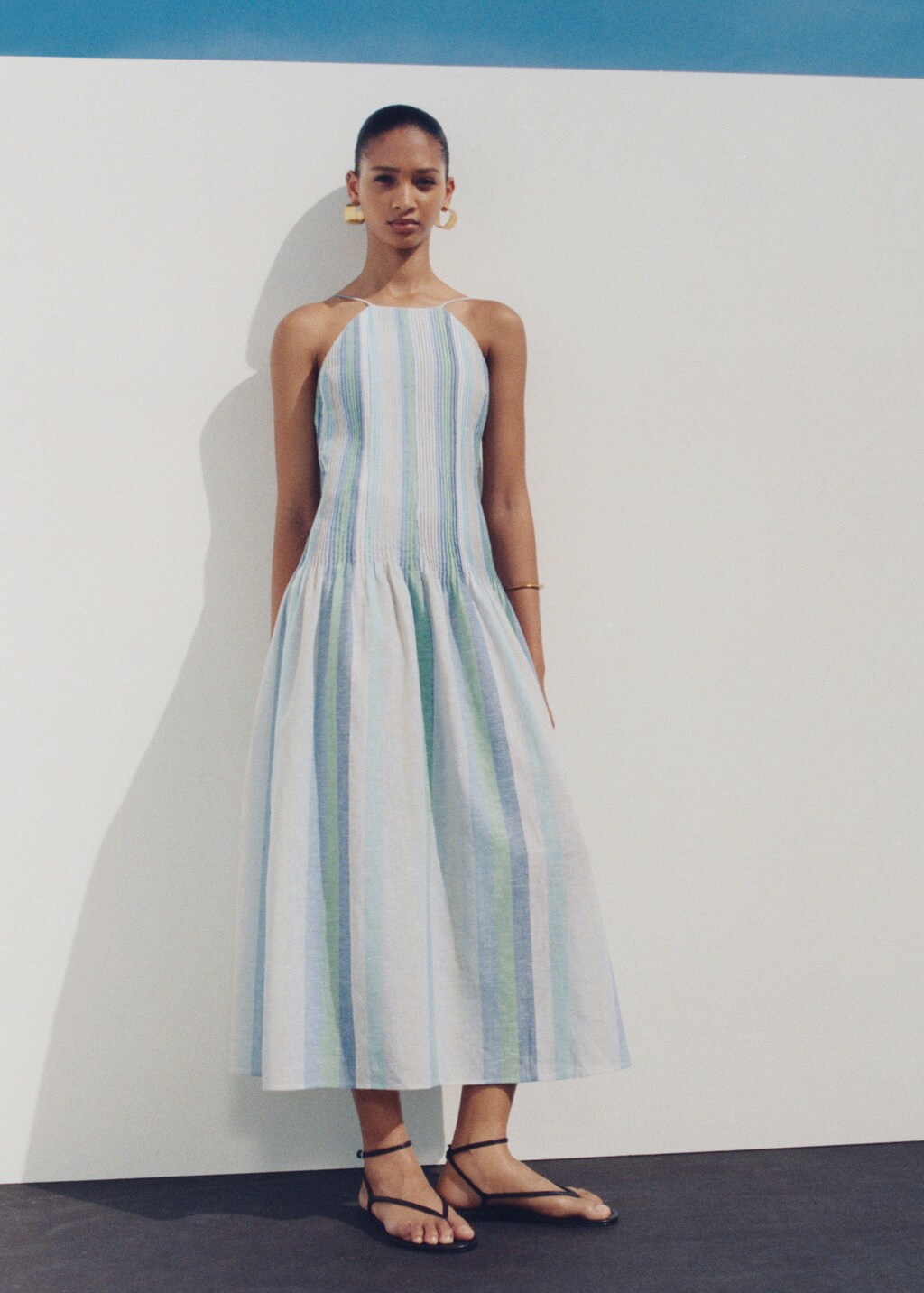 Houndstooth dress with belt - Women | MANGO OUTLET USA