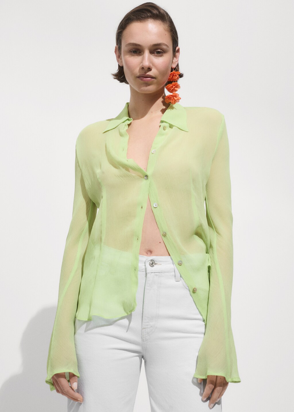 Tweed jacket with frayed ends - Women | MANGO OUTLET USA Tweed jacket with frayed ends - Women | MANGO OUTLET USA