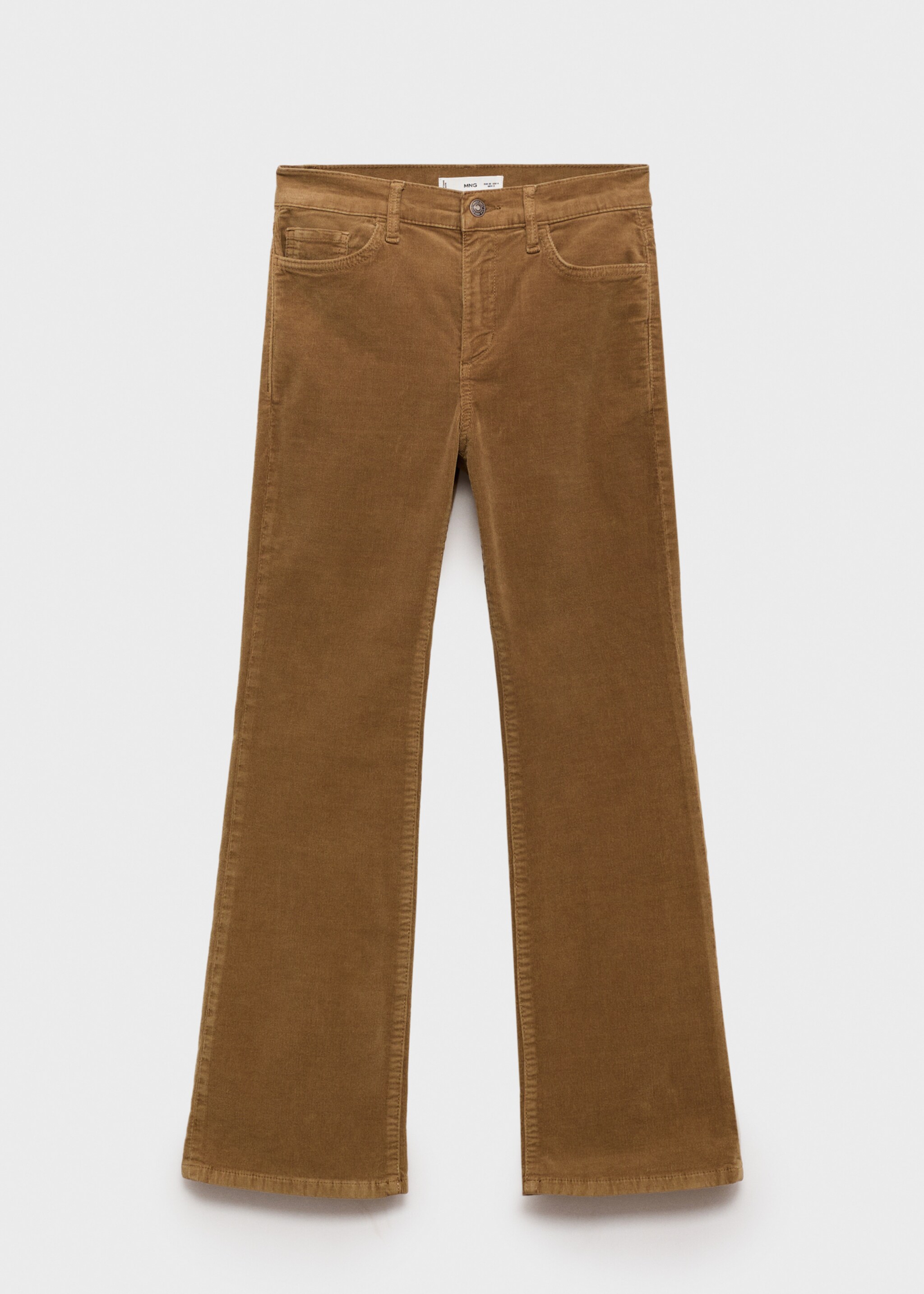 Sienna flared cropped corduroy trousers - Article without model, Medium Brown. Ref: 87000220-00.