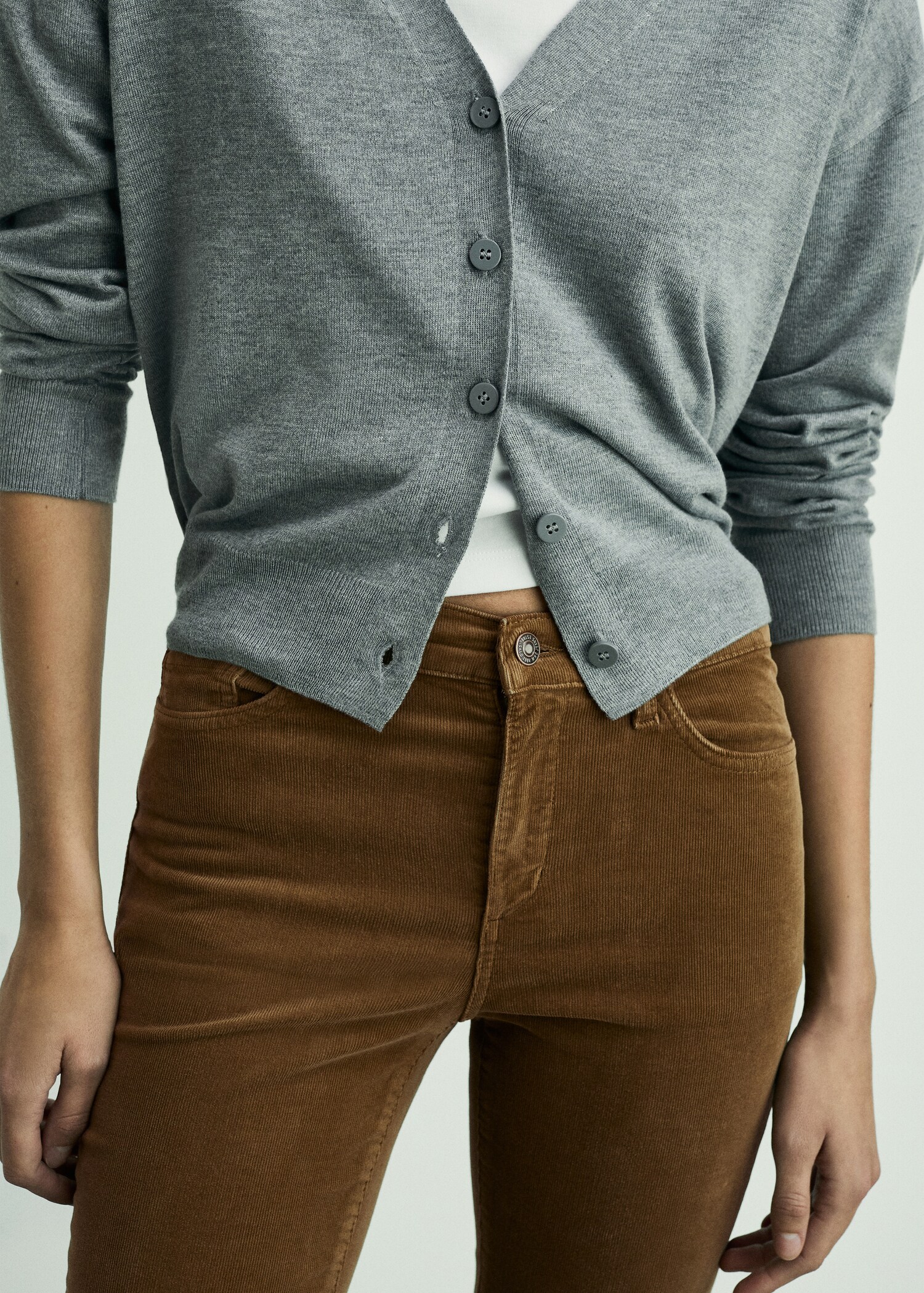 Sienna flared cropped corduroy trousers - Details of the article 1
