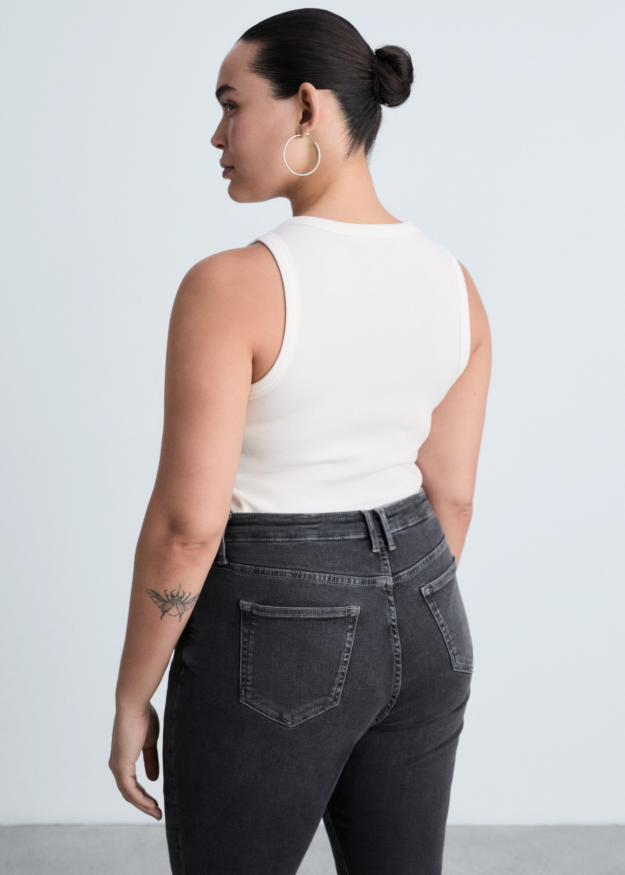 Jean skinny taille normale - Détail de l'article 4, Gris. Ref: 87000250-00.