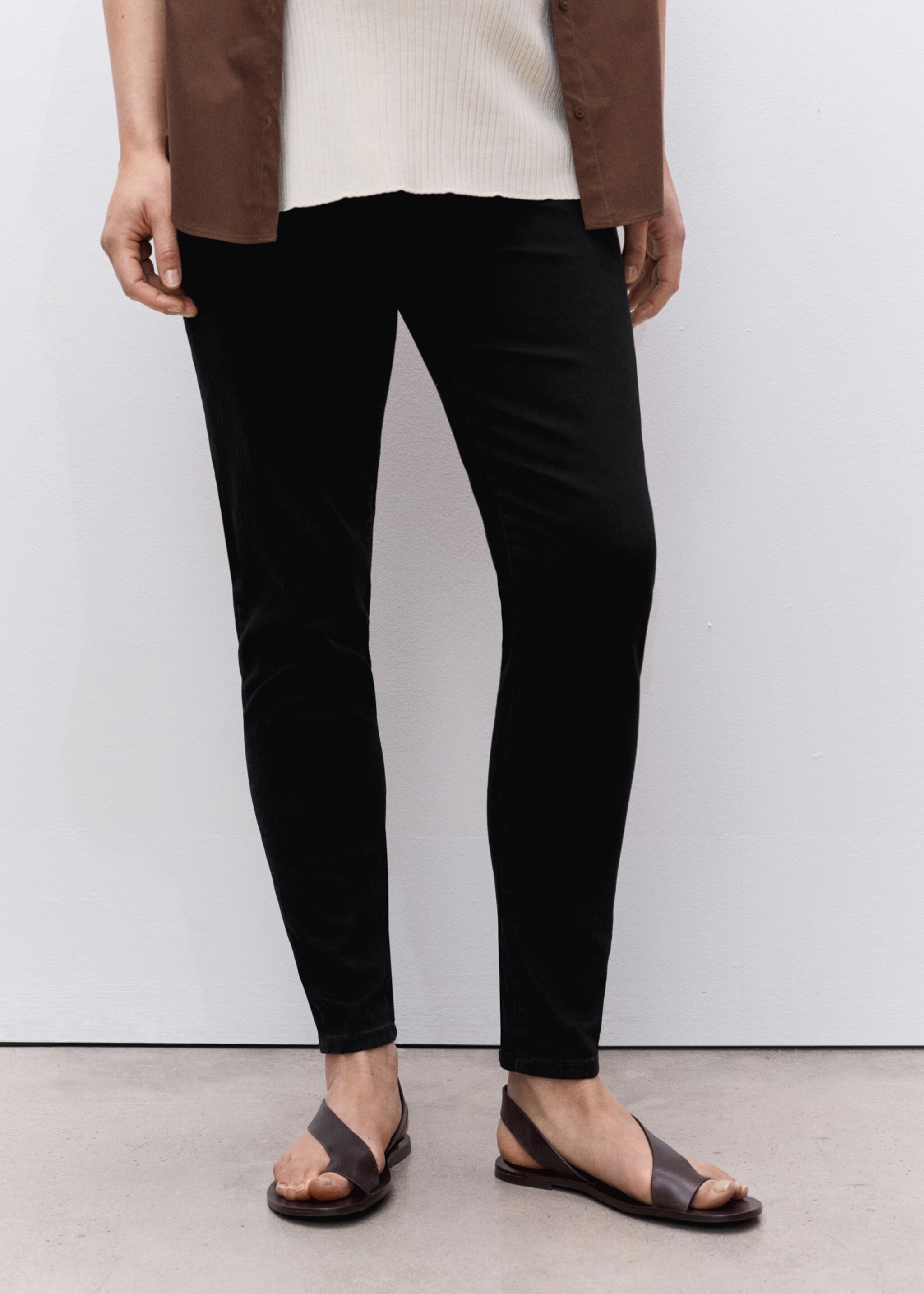 Maternity skinny jeans - Medium plane, Black denim. Ref: 87000251-00.