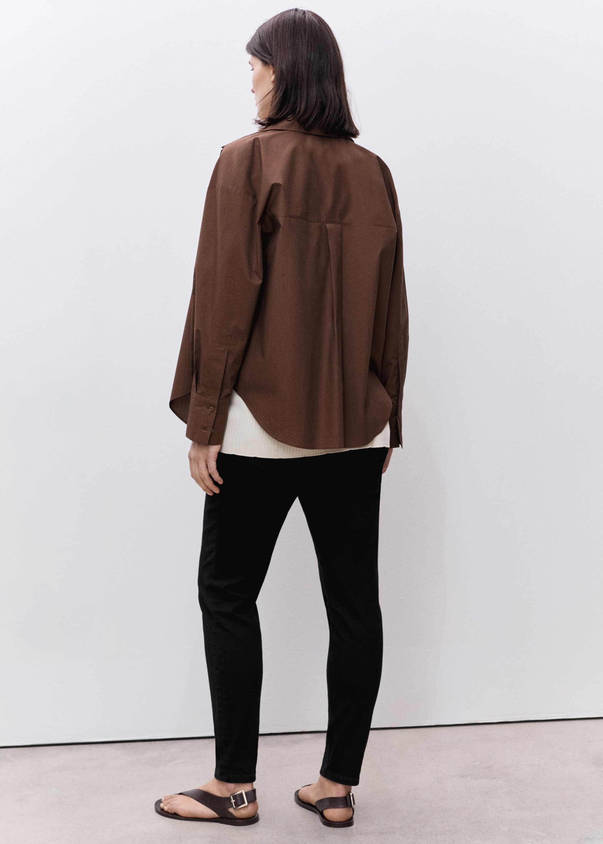 Maternity skinny jeans - Reverse of the article, Black denim. Ref: 87000251-00.