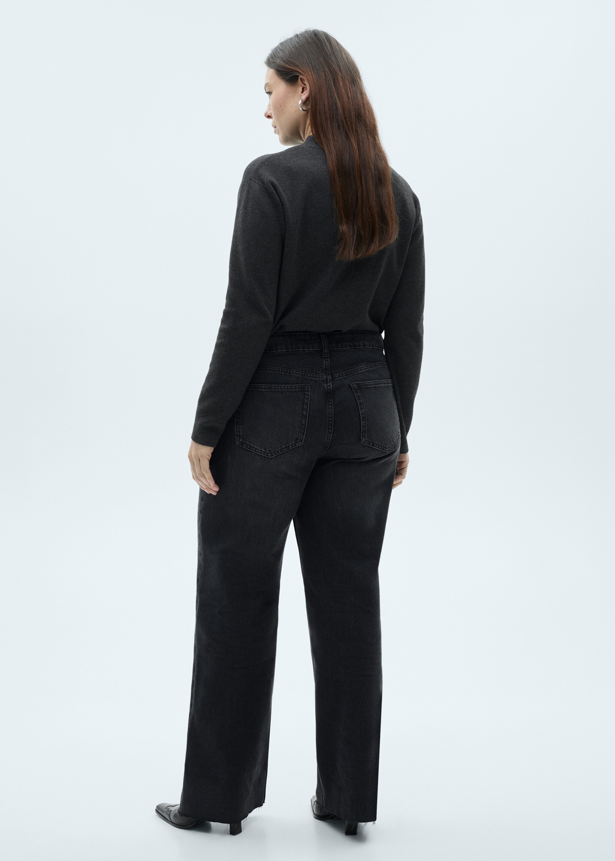 Jean Danila large taille haute - Détail de l'article 4, Black denim. Ref: 87000259-00.