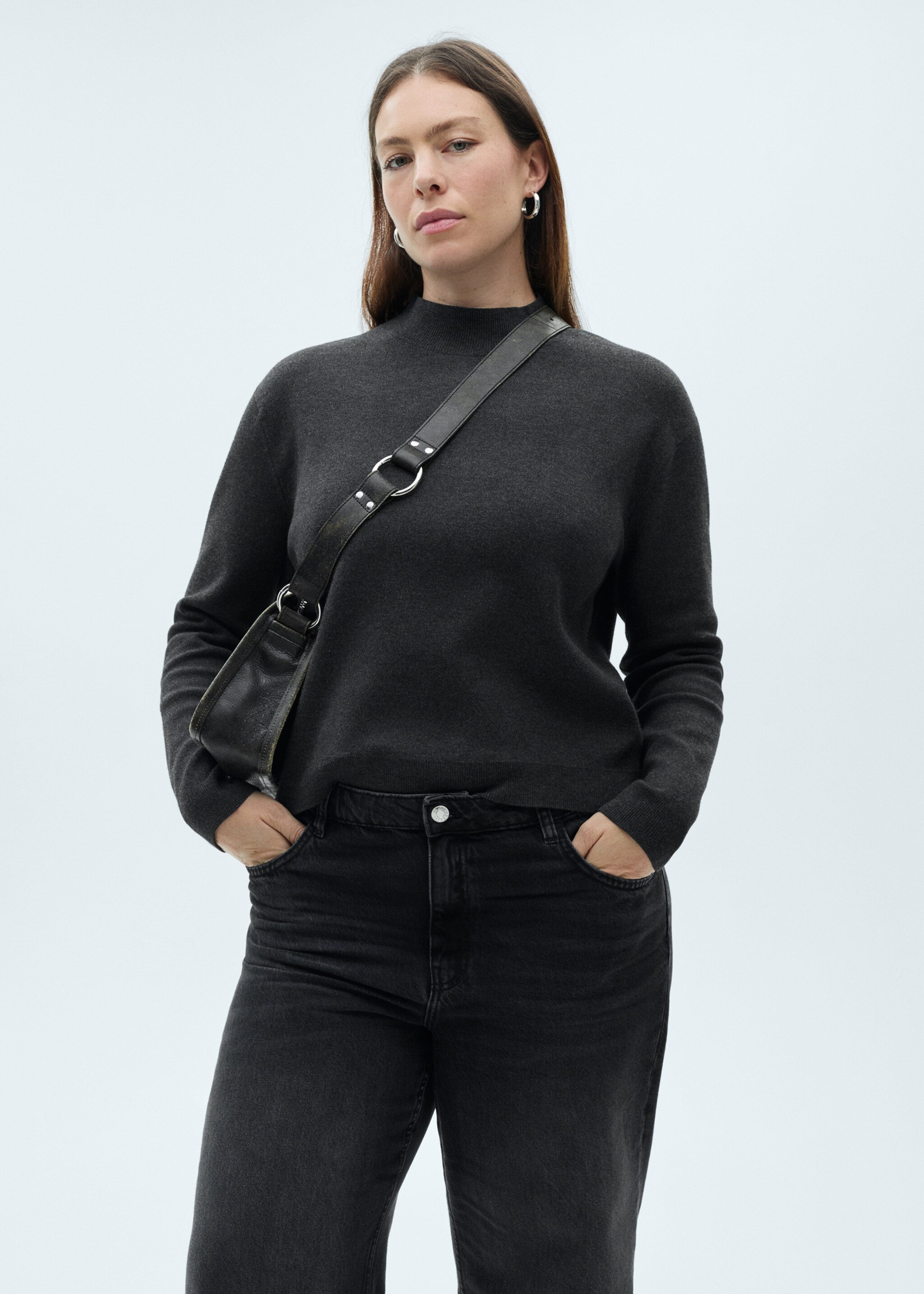 Jean Danila large taille haute - Détail de l'article 5, Black denim. Ref: 87000259-00.