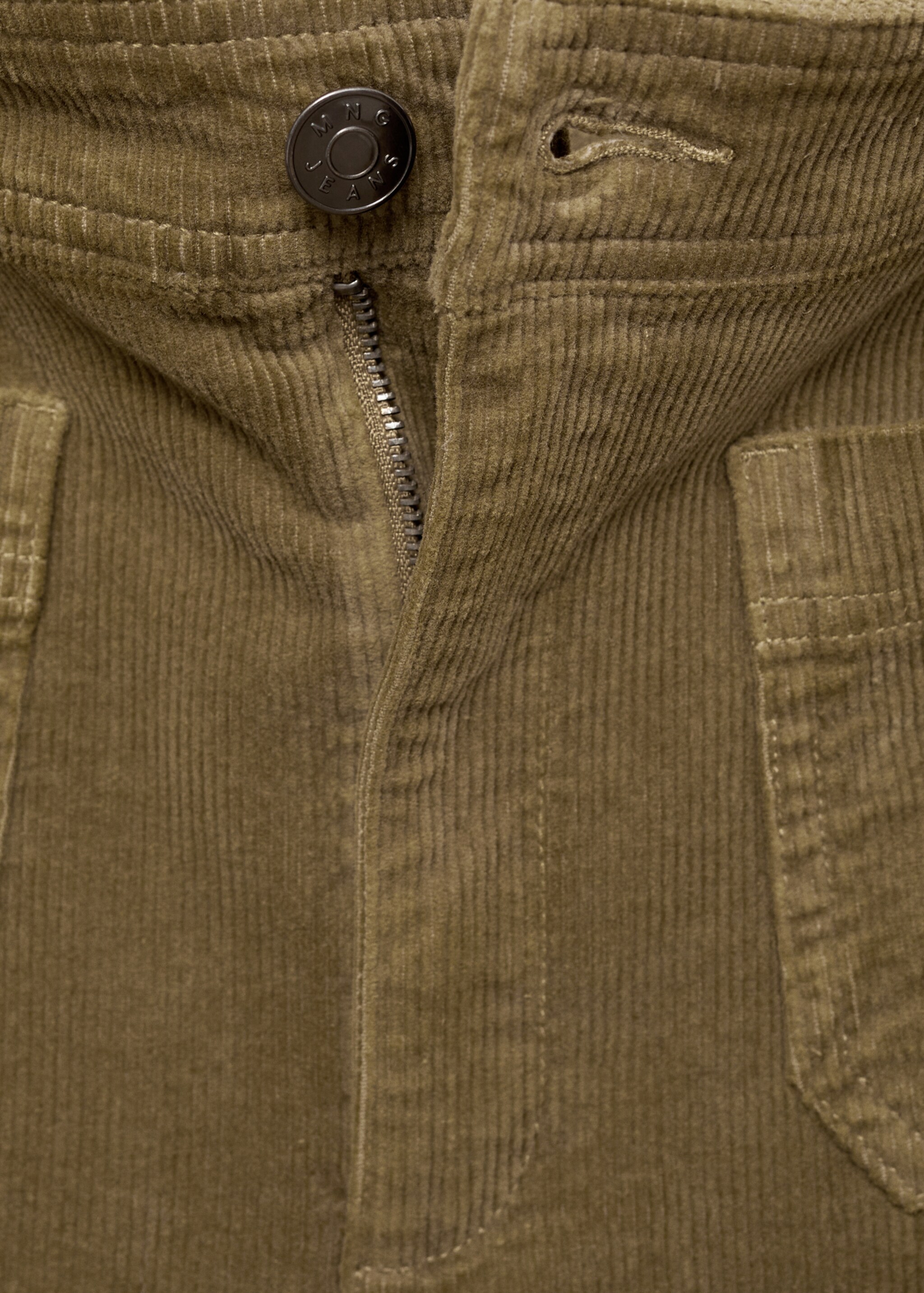 Catherin culotte corduroy trousers - Details of the article 8, Khaki. Ref: 87000260-00.