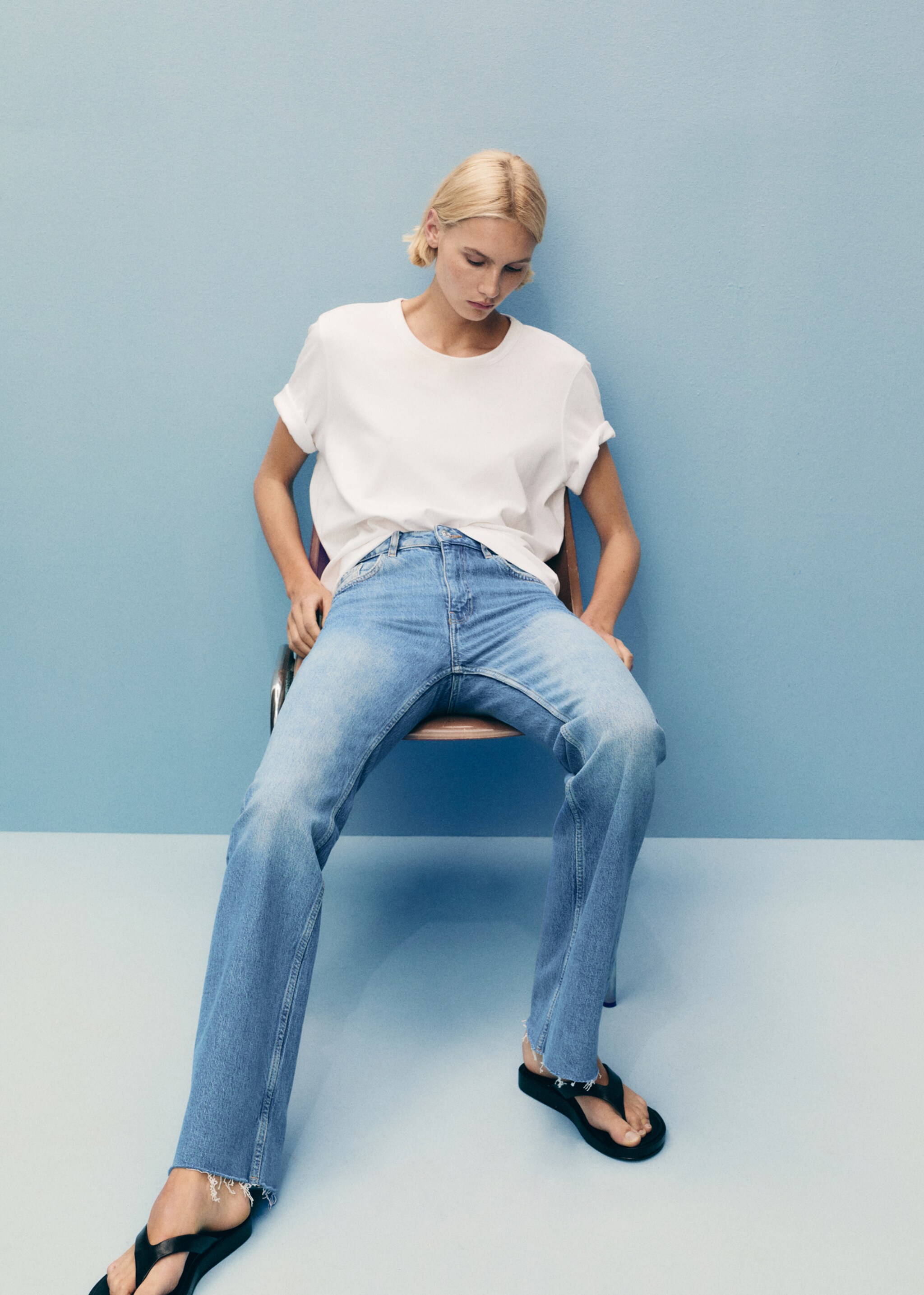 Texans Fiona flare tir mitjà - Detall de l'article 2, Blau mitjà. Ref: 87000288-00.