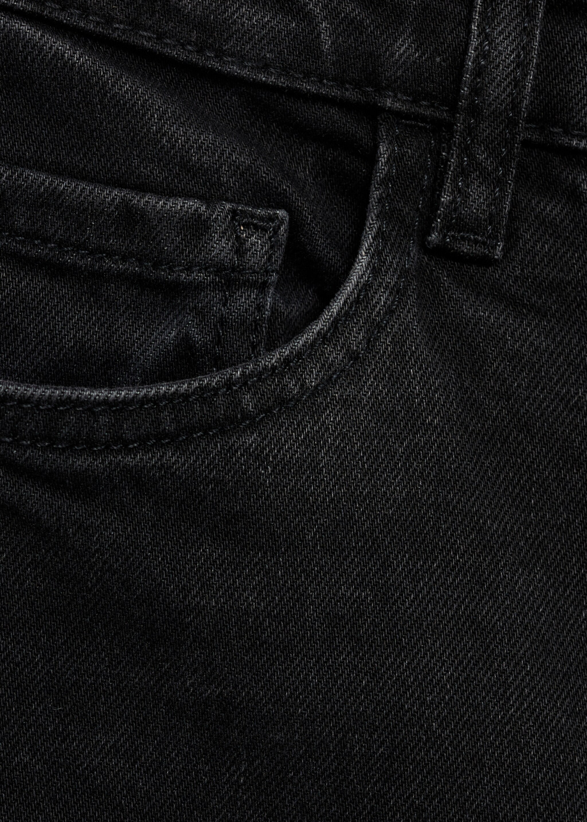 Newmom comfort high-rise jeans - Details of the article 8, Black denim. Ref: 87000290-00.