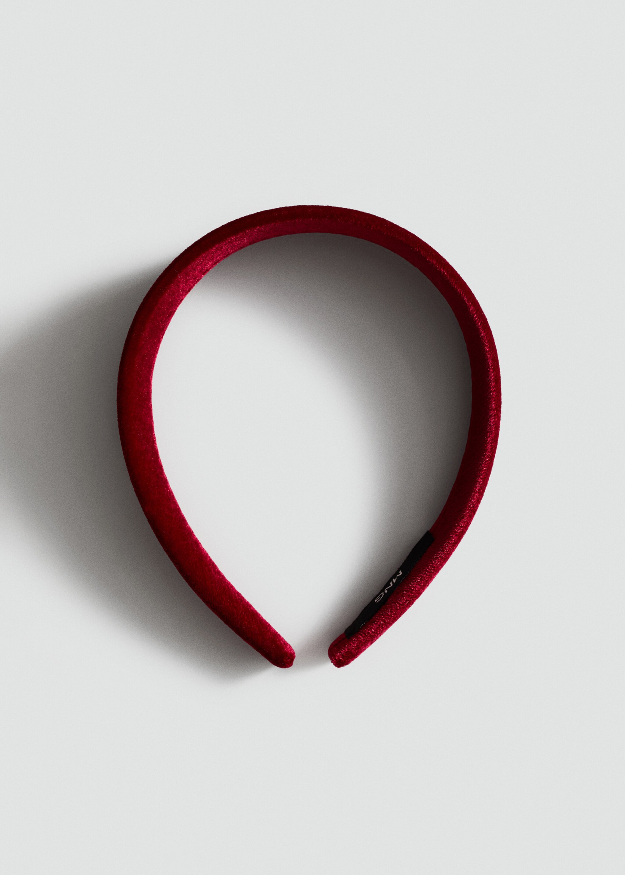 Velvet finished headband - Article without model, Red. Ref: 87000300-00.