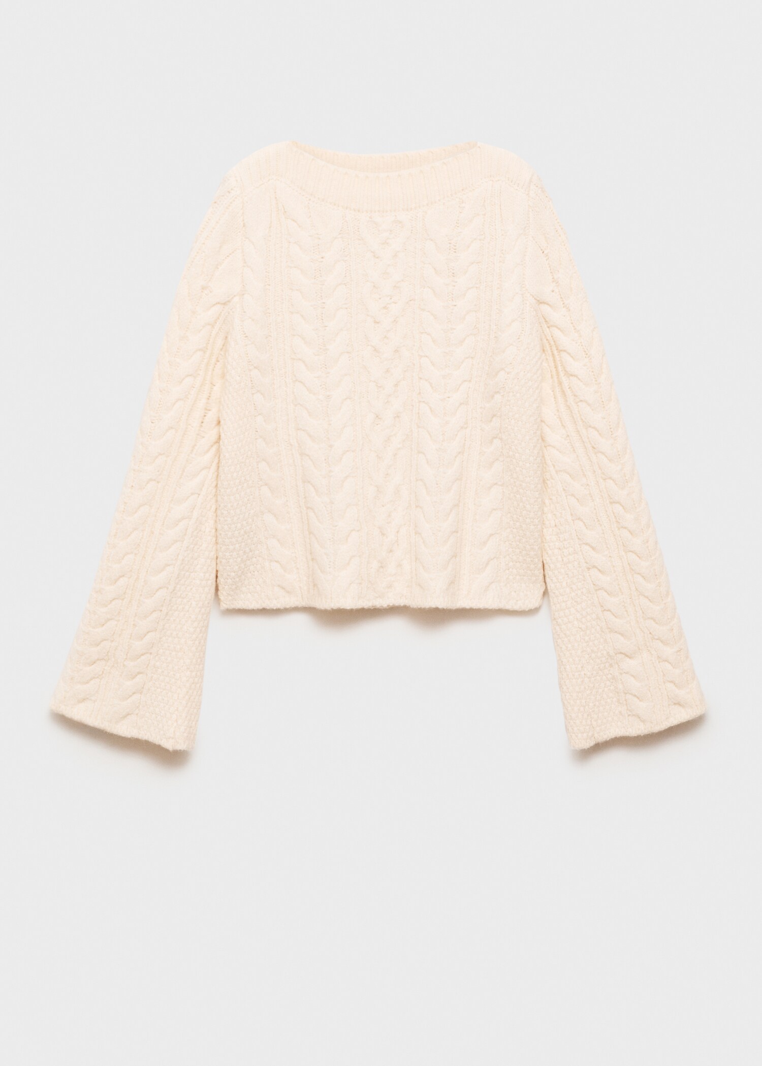 Pull-over manches cloche maille torsadée - Article sans modèle