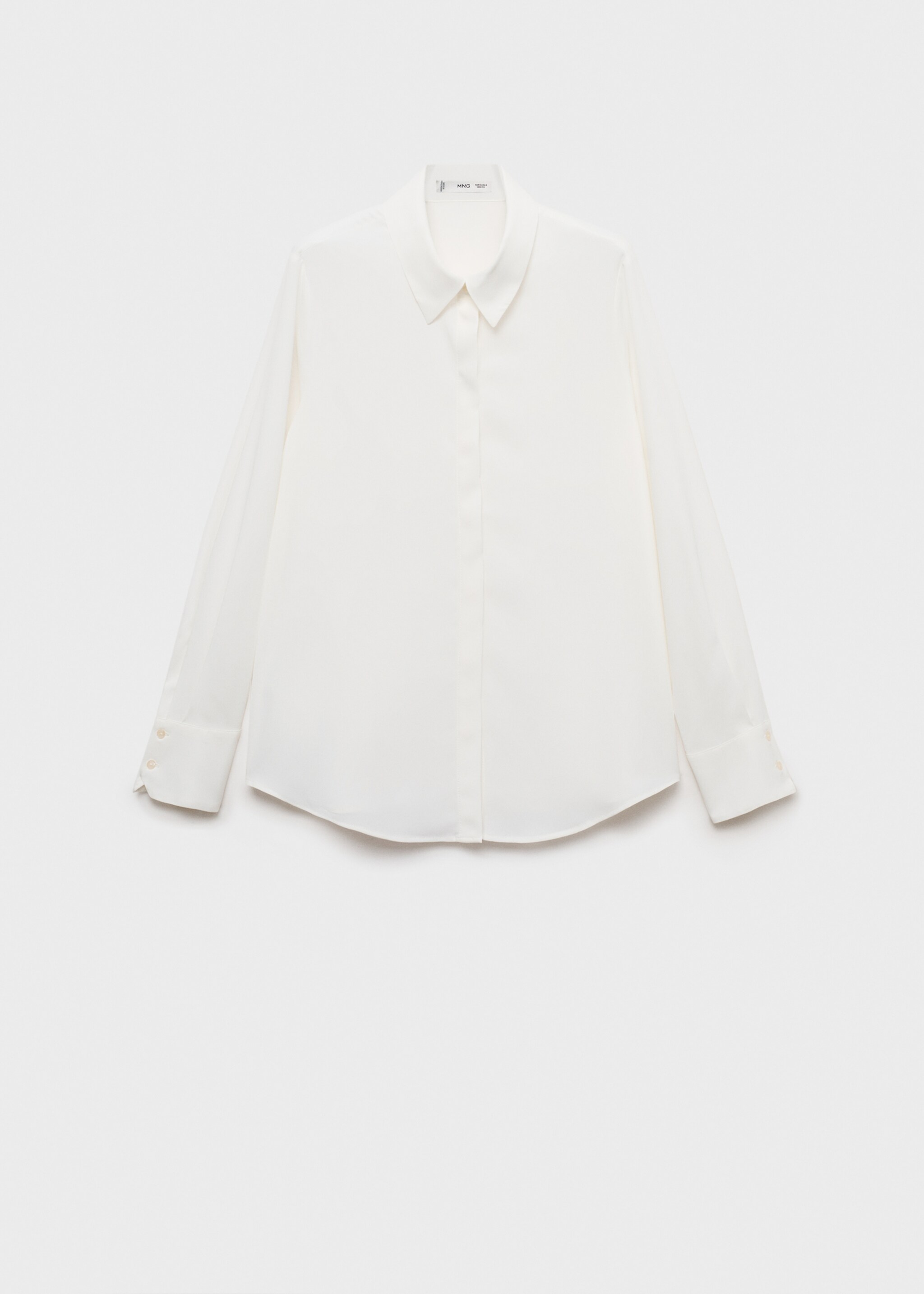 Chemise fluide manches longues - Article sans modèle, Blanc cassé. Ref: 87000351-00.