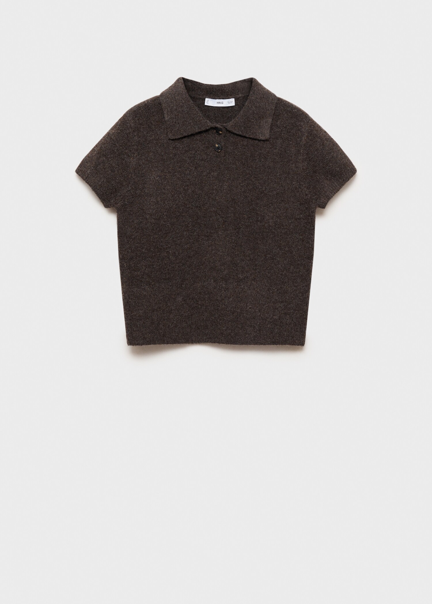 Short-sleeved polo-neck sweater - Article without model