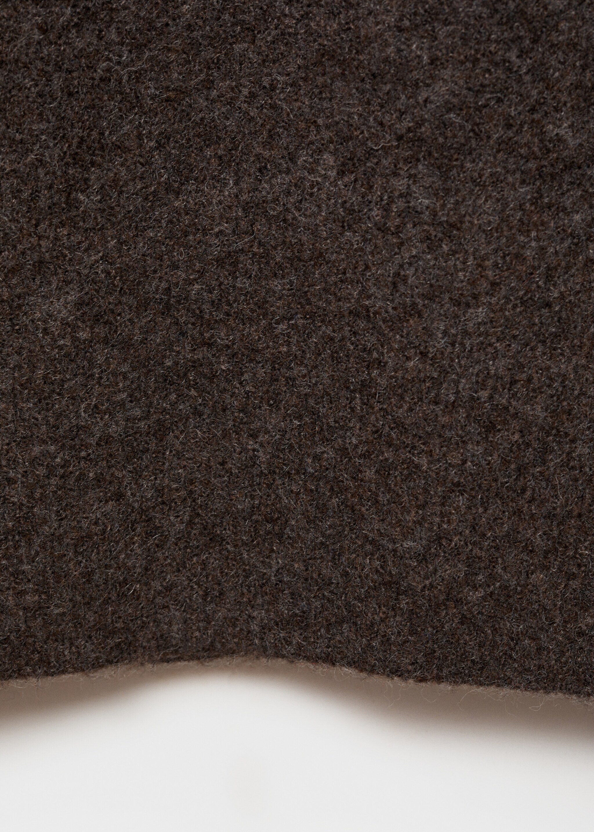 Short-sleeved polo-neck sweater - Details of the article 0, Medium Brown. Ref: 87000362-00.