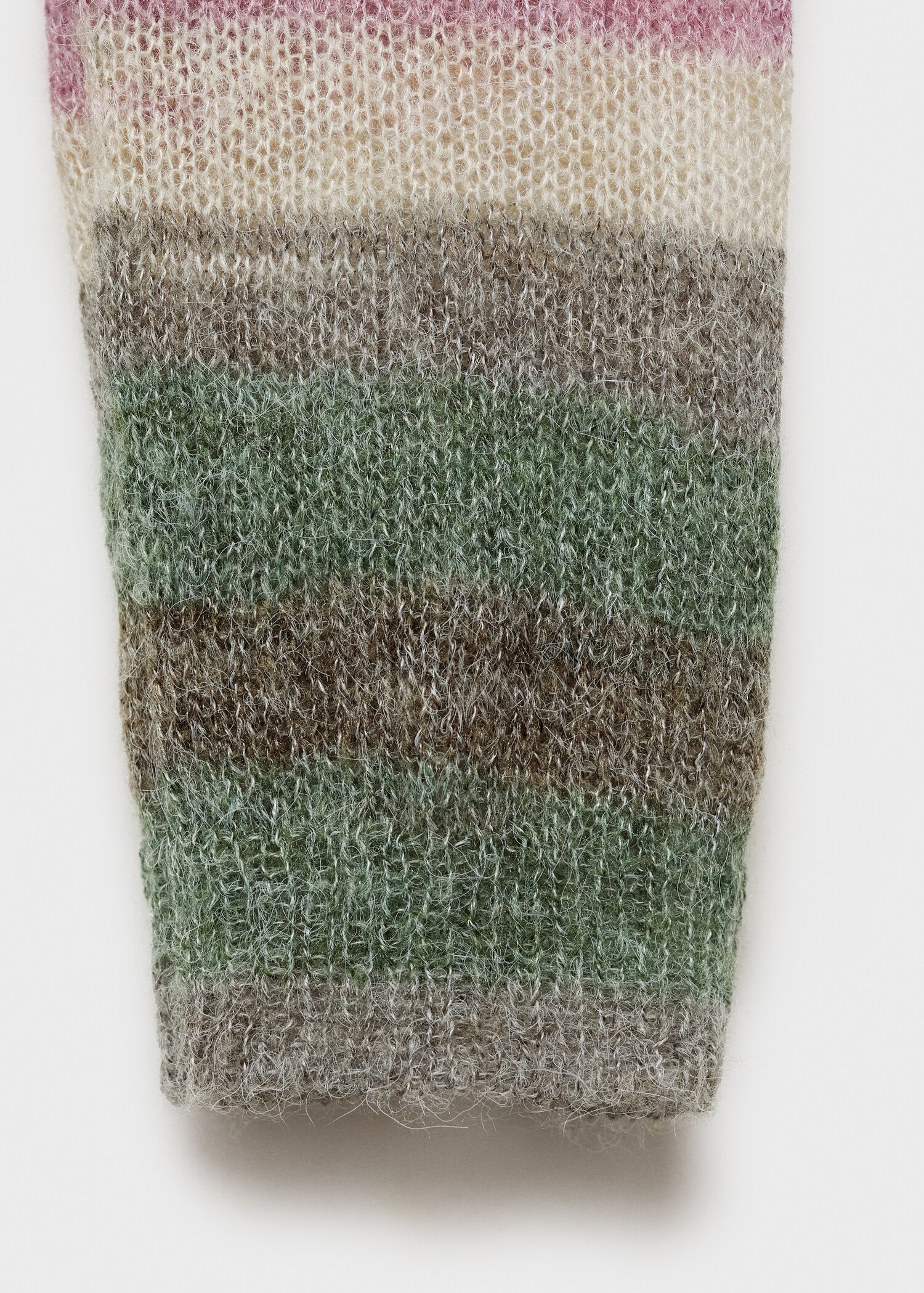 Stand-collar striped sweater - Details of the article 0