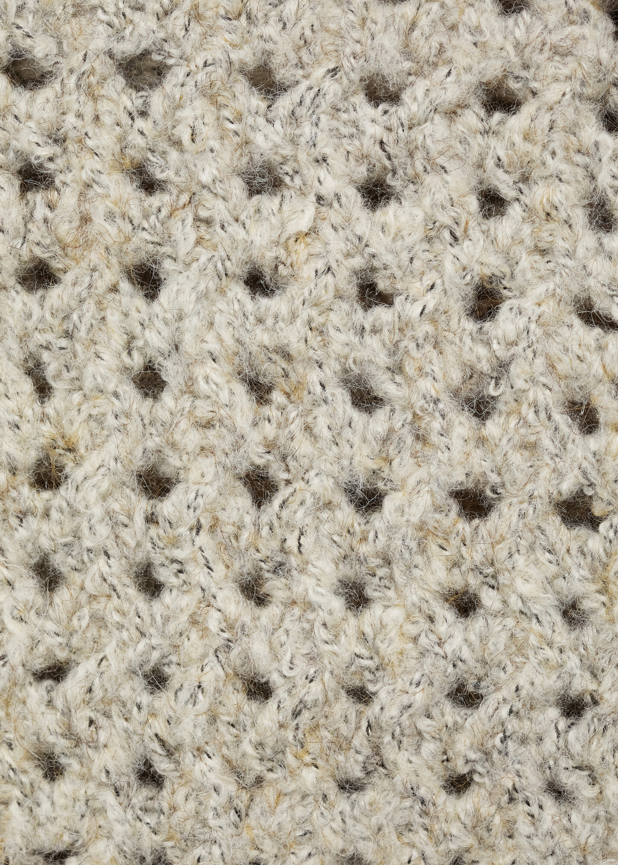 Pull-over maille ajourée col polo - Détail de l'article 0, Sable. Ref: 87000370-00.