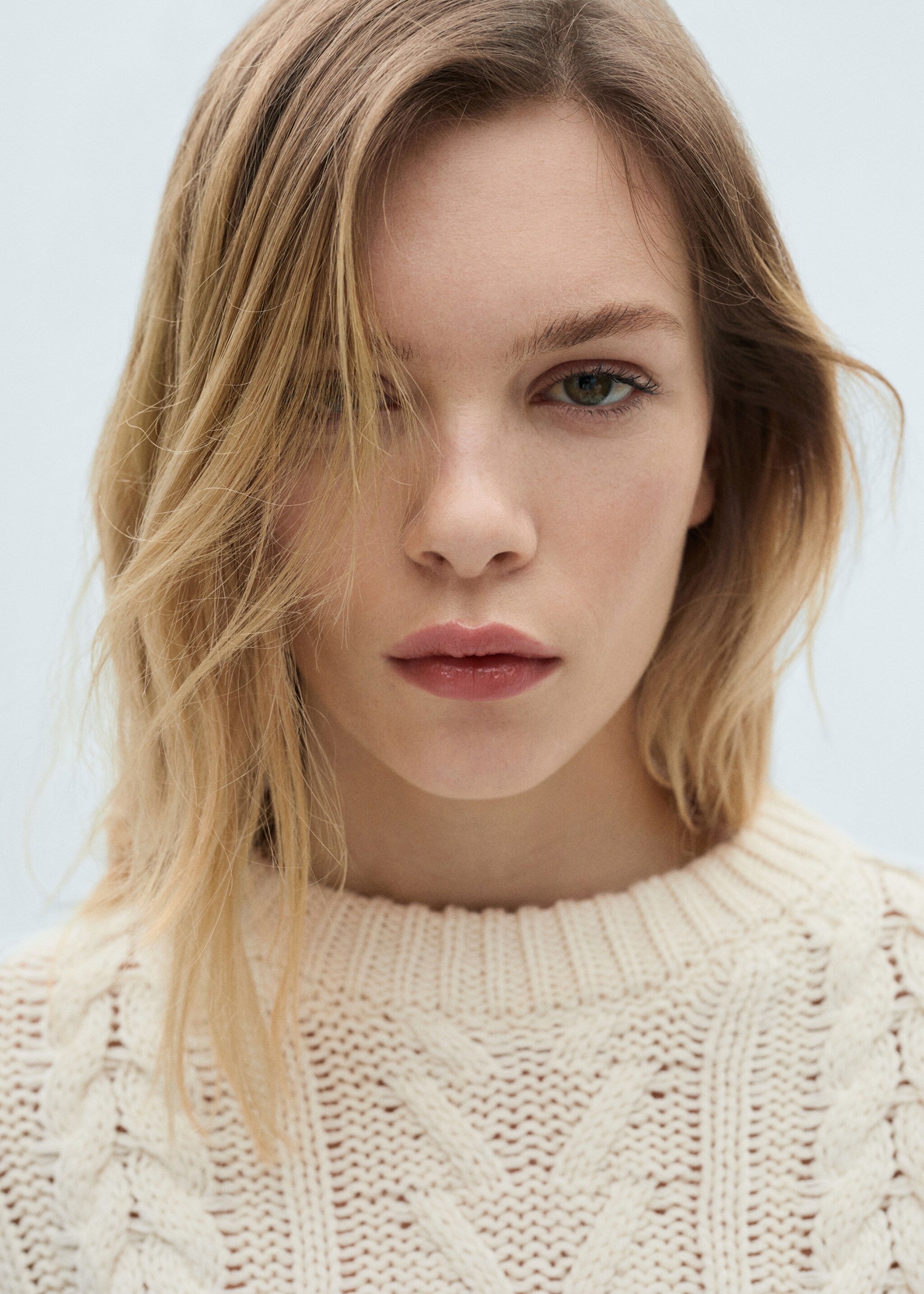 Jersey trenzado rayas - Detalle del artículo 1, Crudo. Ref: 87000372-00.