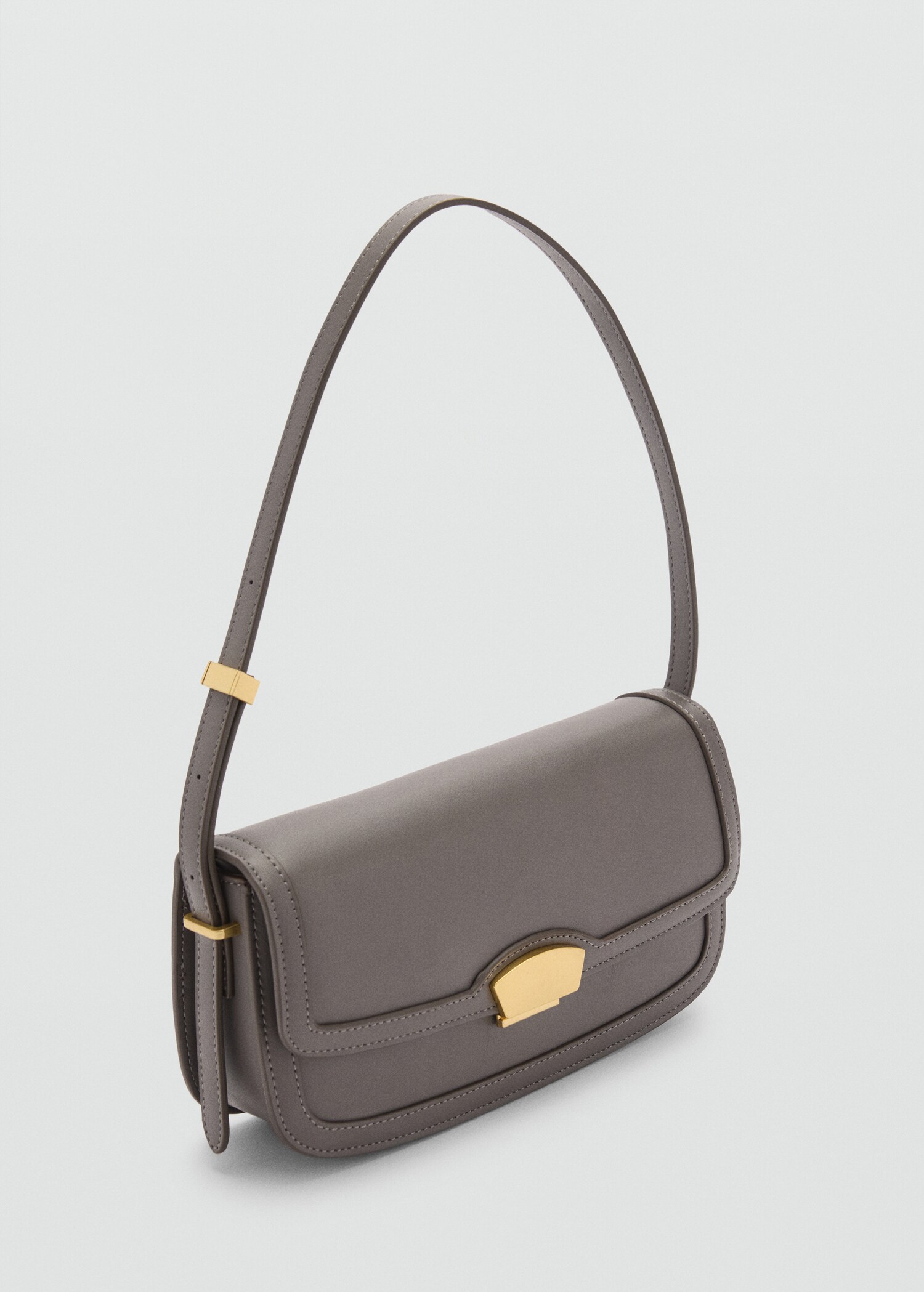 Shoulder bag with metal closure - Medium plane