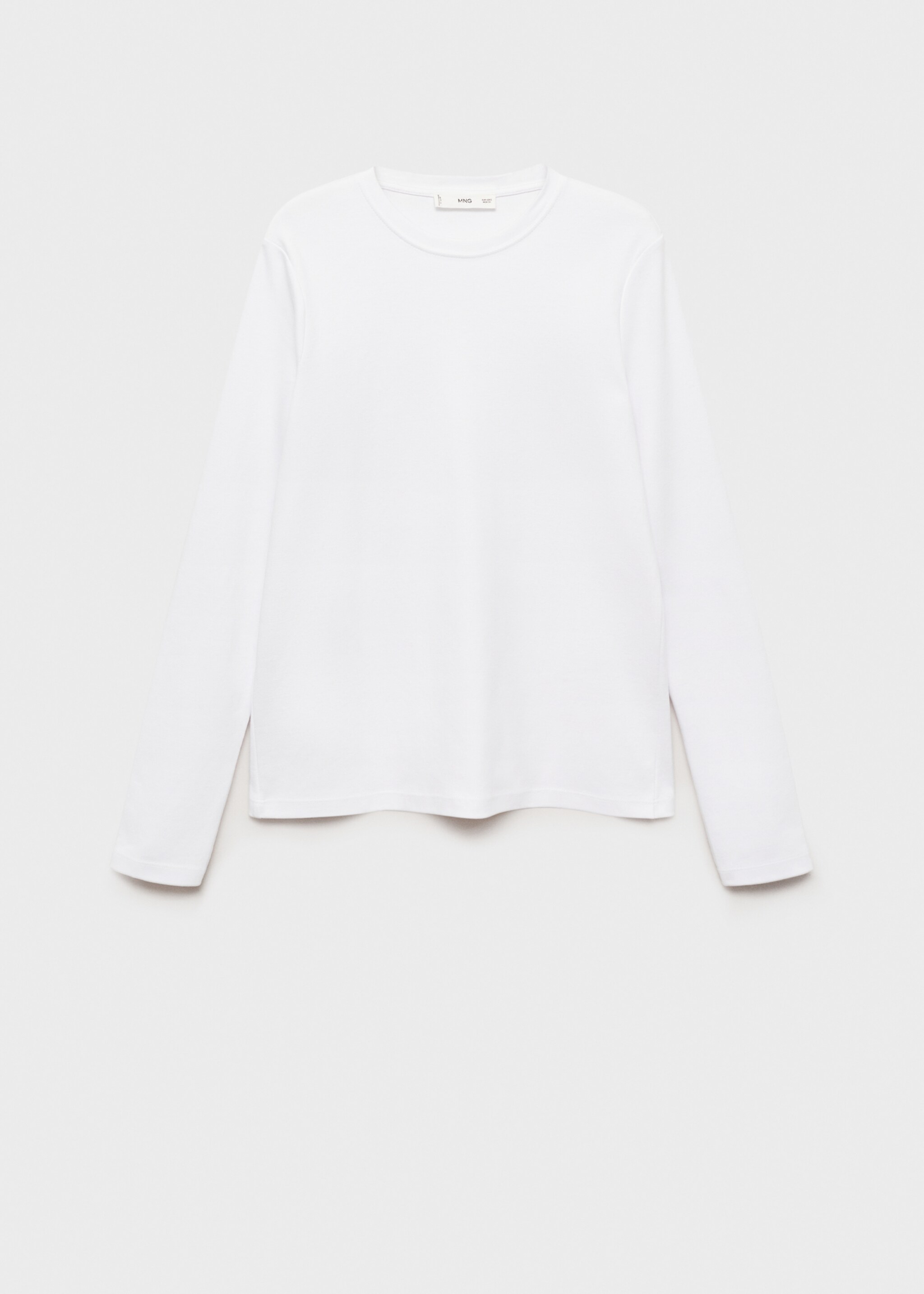 Thin round-neck t-shirt - Article without model, White. Ref: 87000441-00.