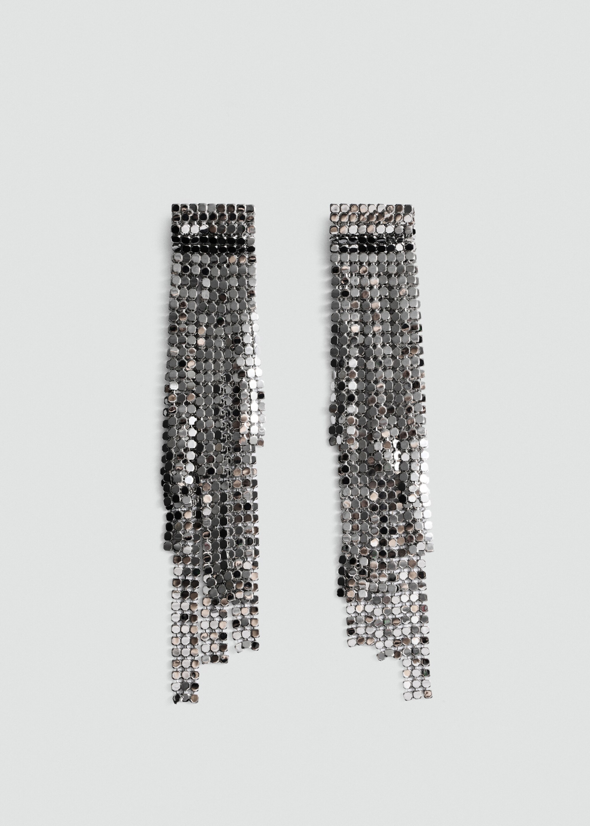 Glitzer-Wasserfall-Ohrringe - Artikel ohne Model, Silber. Ref: 87000452-00.