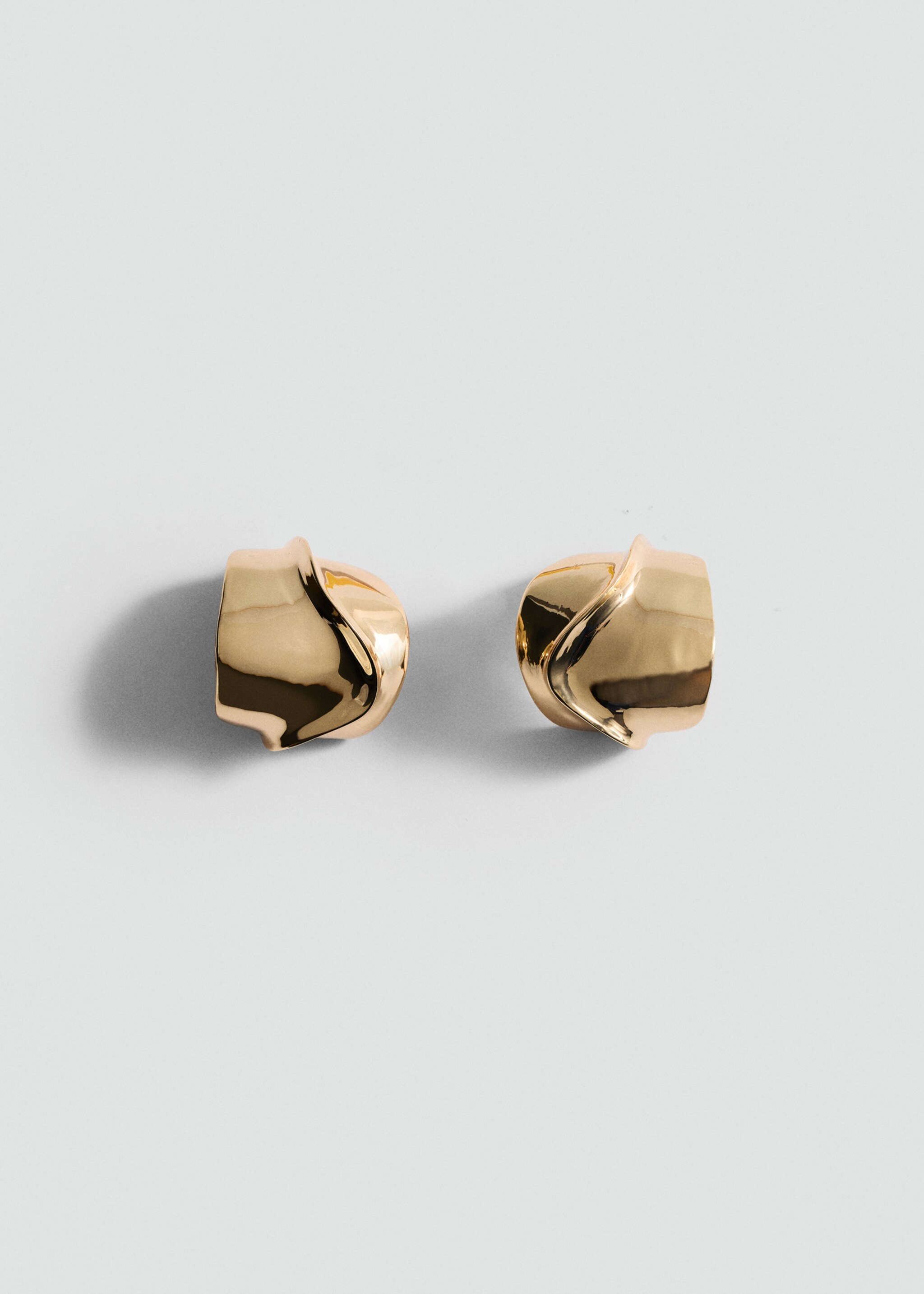 Volume relief earrings - Article without model, Gold. Ref: 87000455-00.