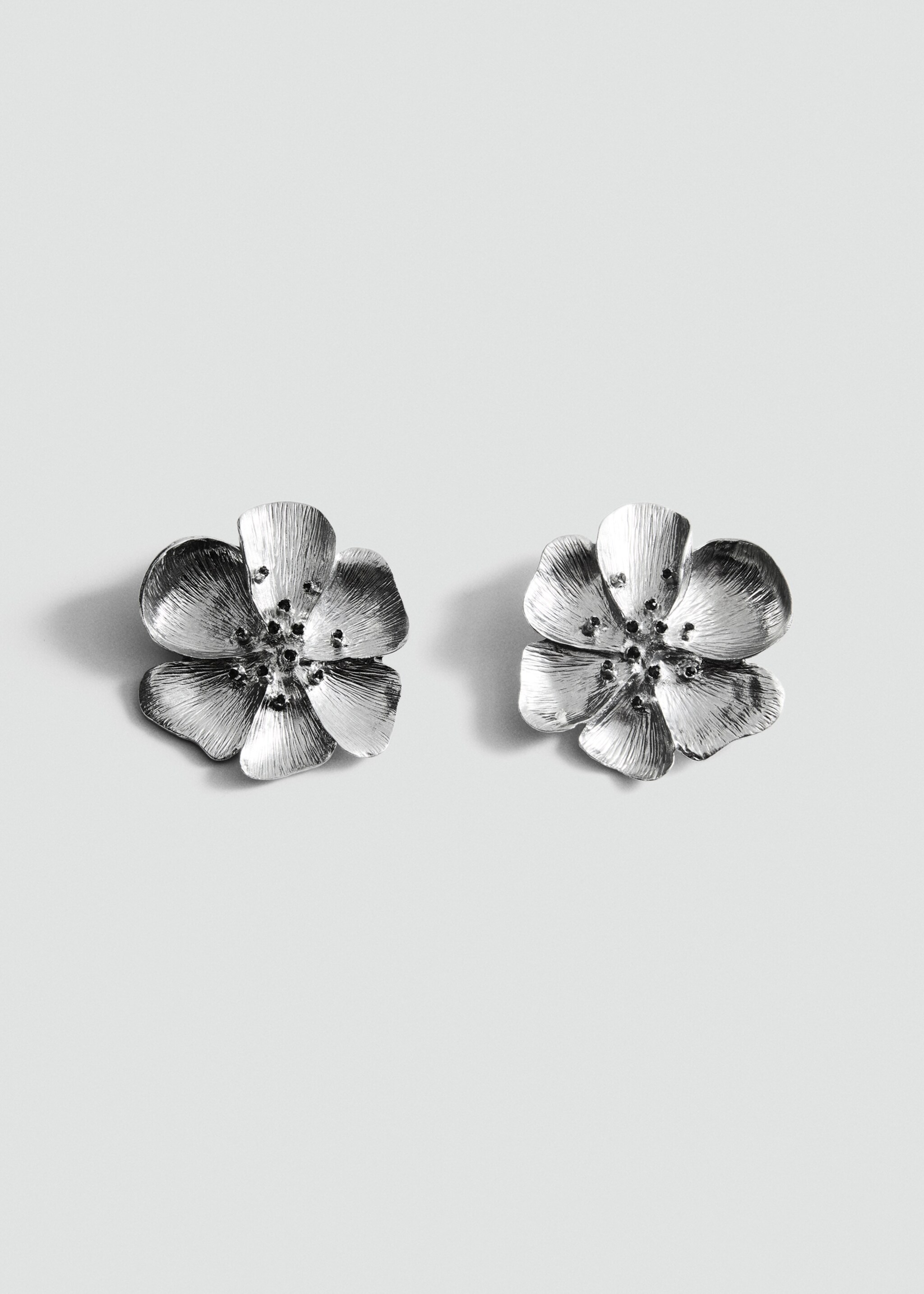 Crystals flower earrings - Article without model, Silver. Ref: 87000465-00.