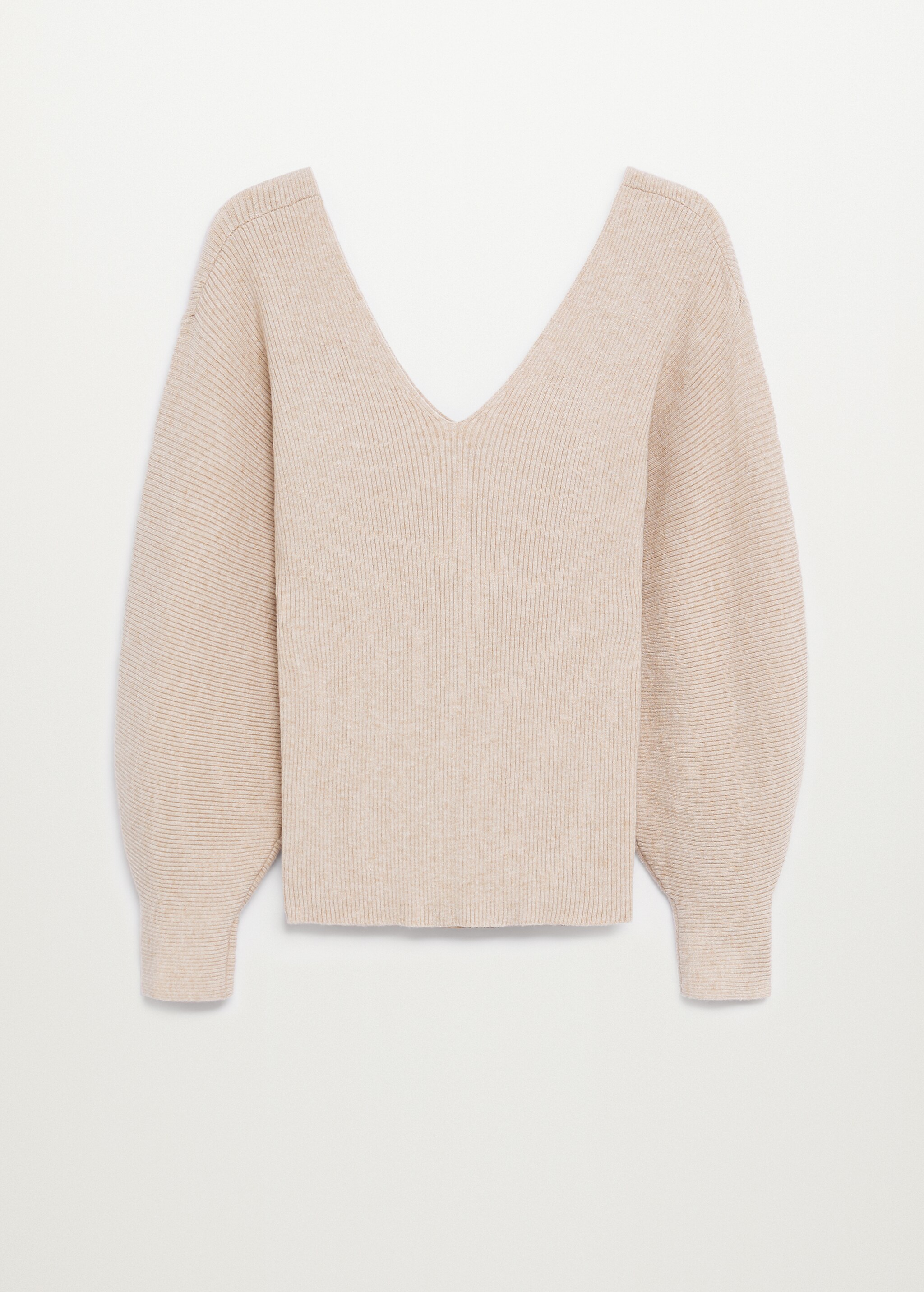 Jersey canalé cuello pico - Artículo sin modelo