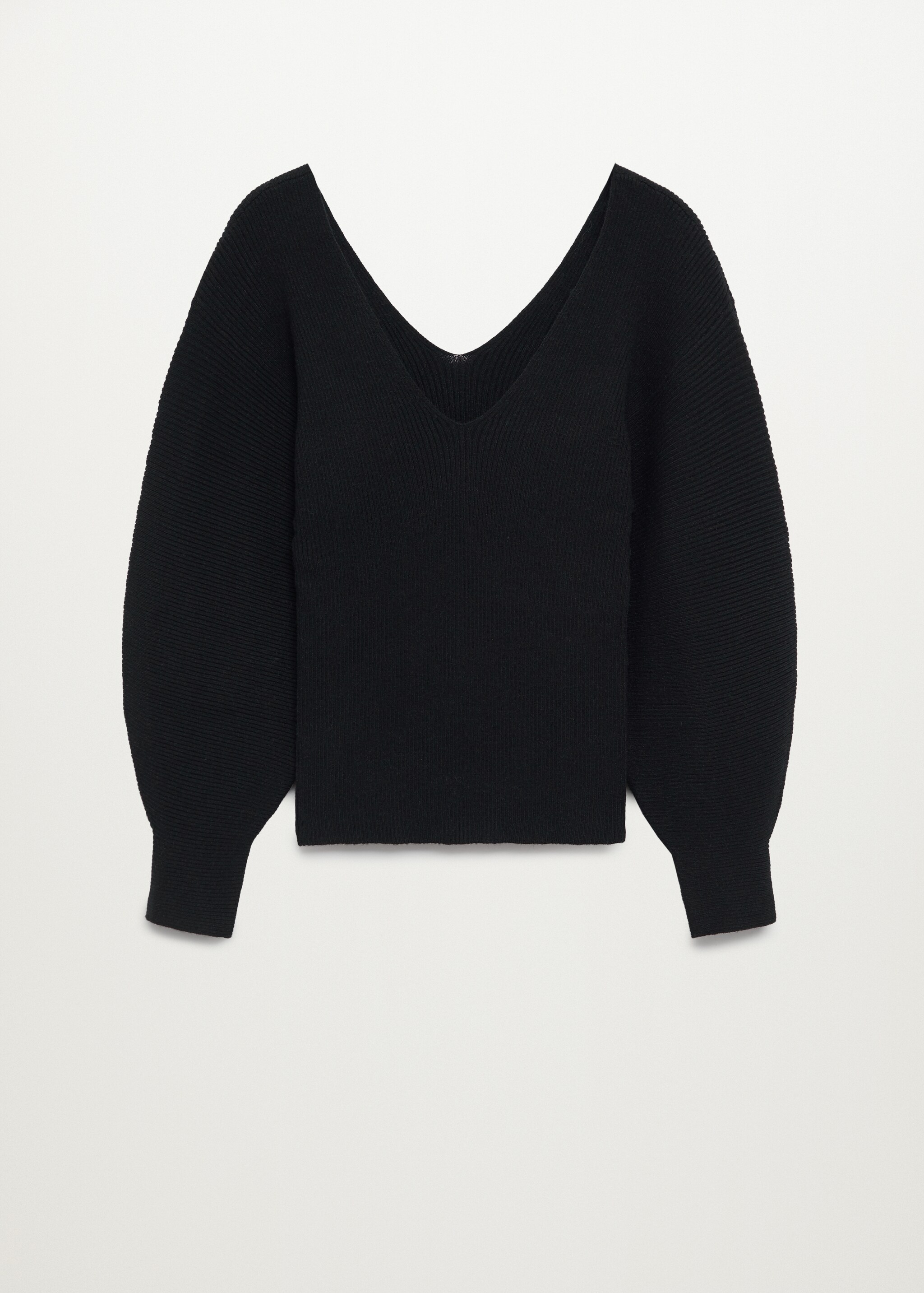 Jersey canalé cuello pico - Artículo sin modelo