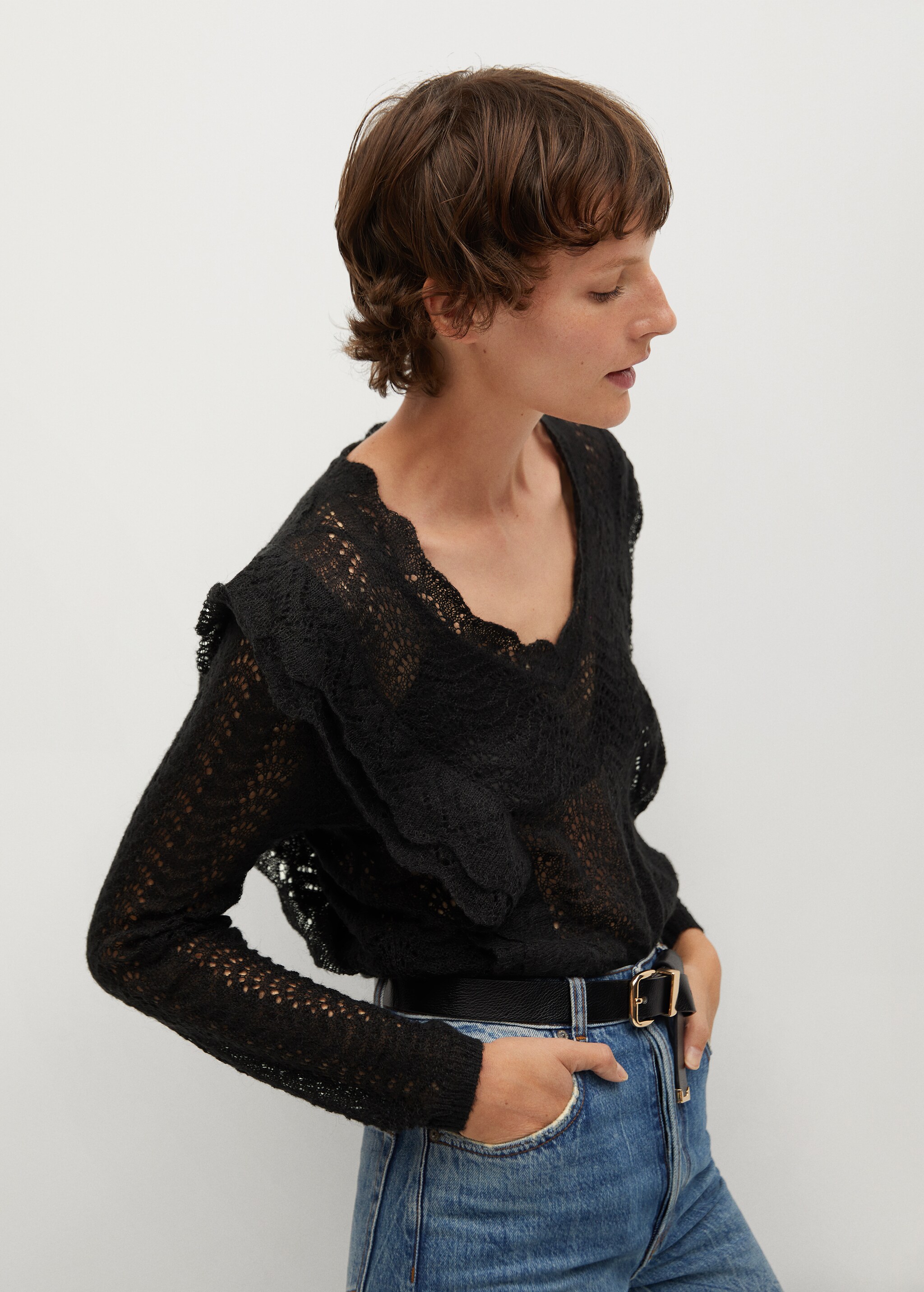 Jersey crop calado - Plano medio