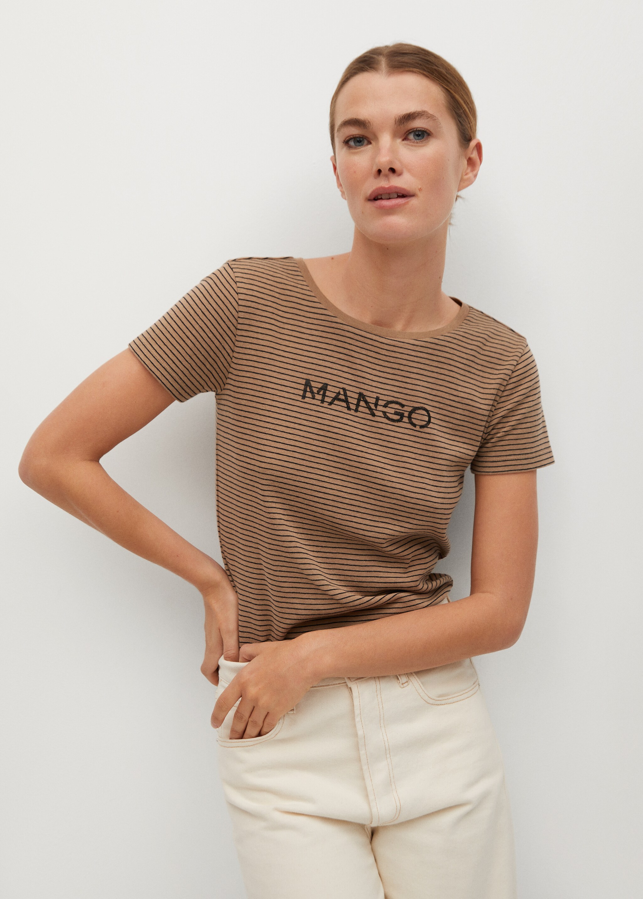 T-shirt met logo en korte mouwen - Middenvlak
