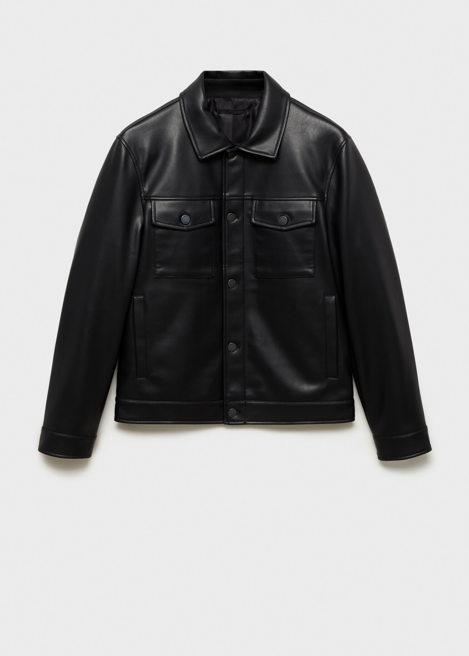 Kurzjacke mit Ledereffekt und Taschen - Artikel ohne Model