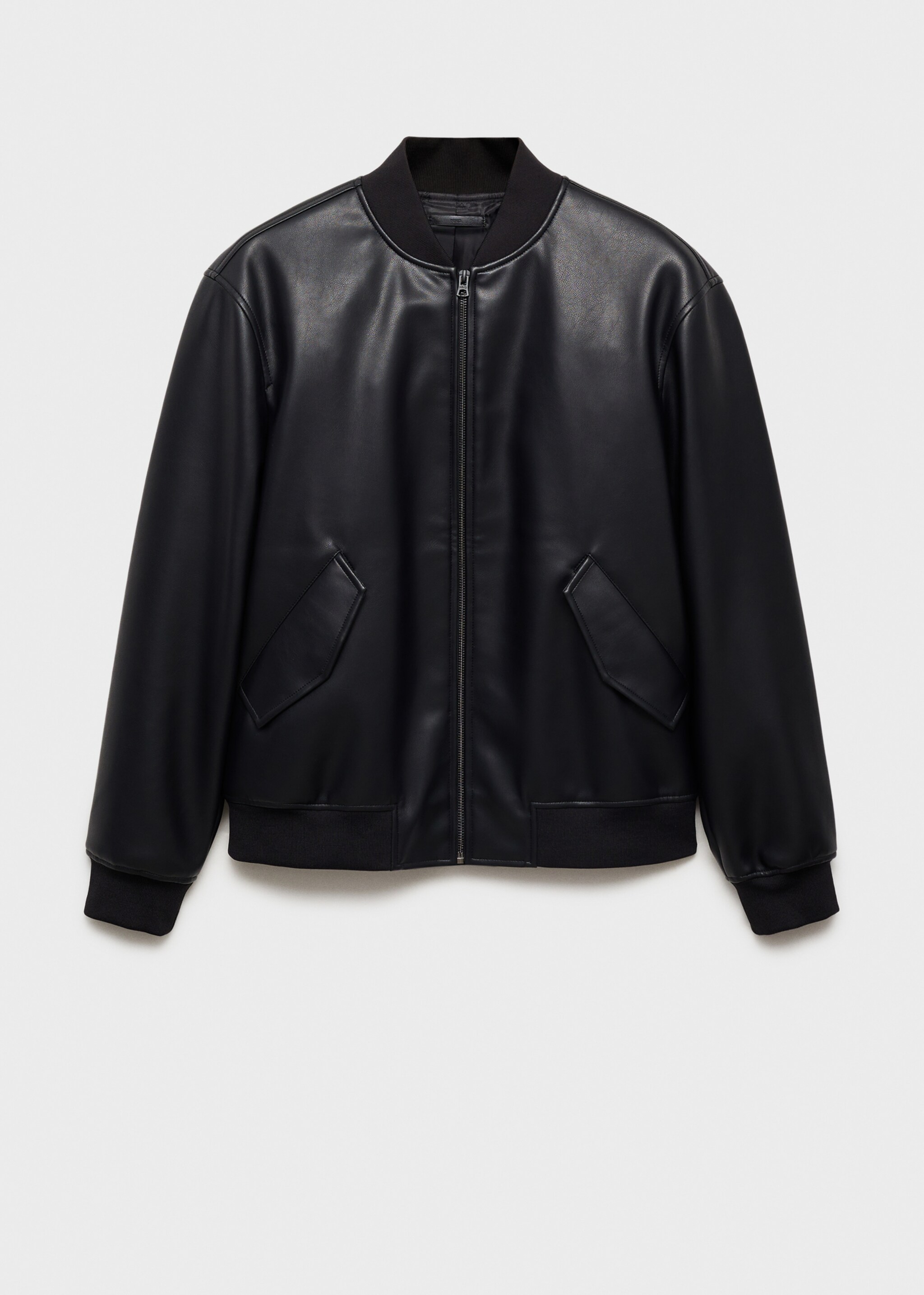 Veste bomber simili-cuir - Article sans modèle, Noir. Ref: 87000590-00.